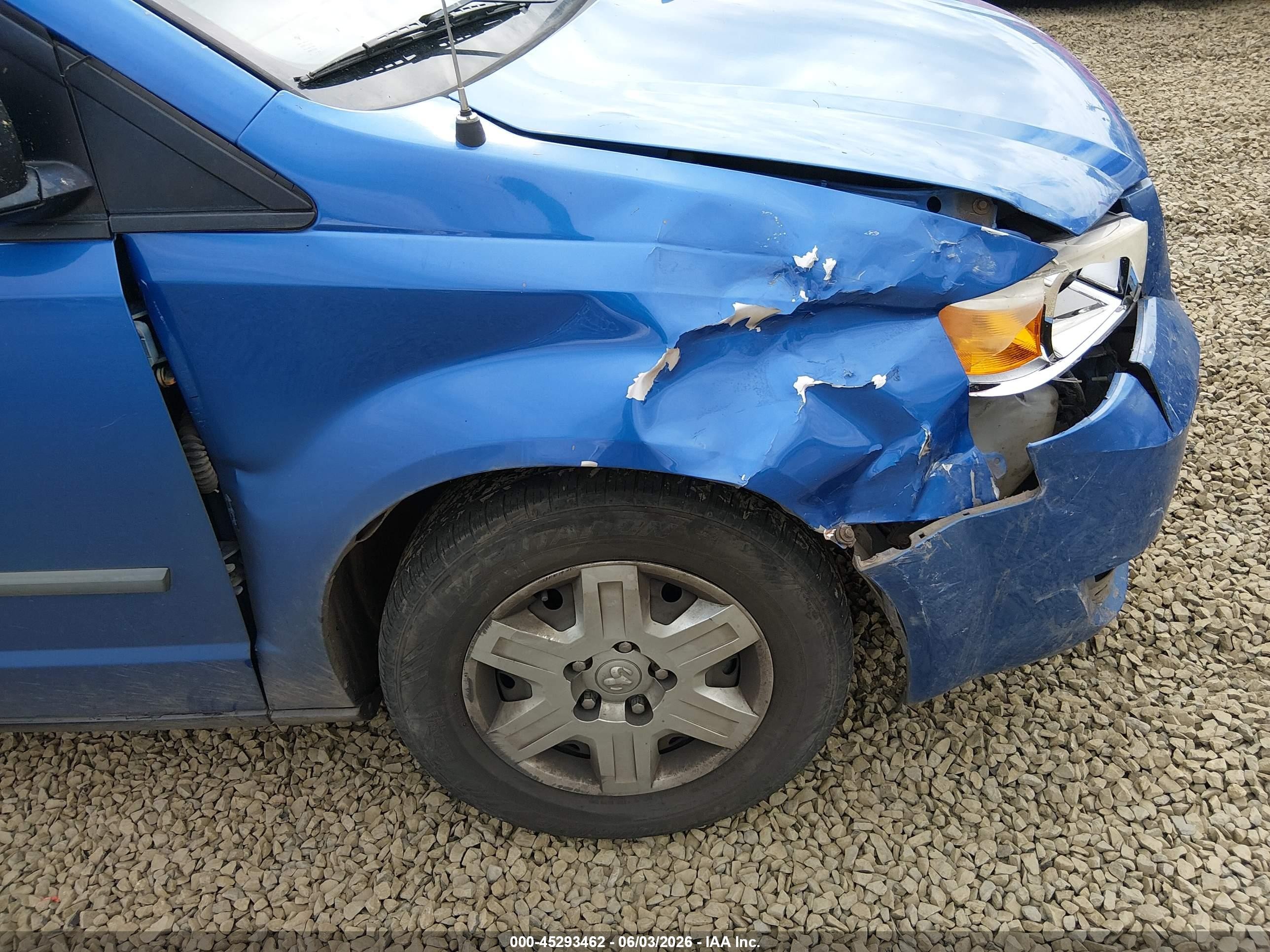 2008 Dodge Grand Caravan Se Blue vin: 2D8HN44H48R724627