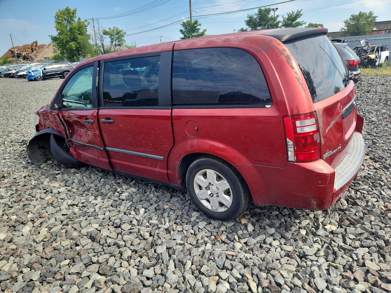 2008 Dodge Grand Caravan Se Red vin: 2D8HN44H58R679665