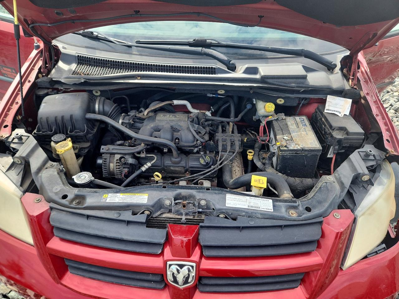 2008 Dodge Grand Caravan Se Red vin: 2D8HN44H58R679665