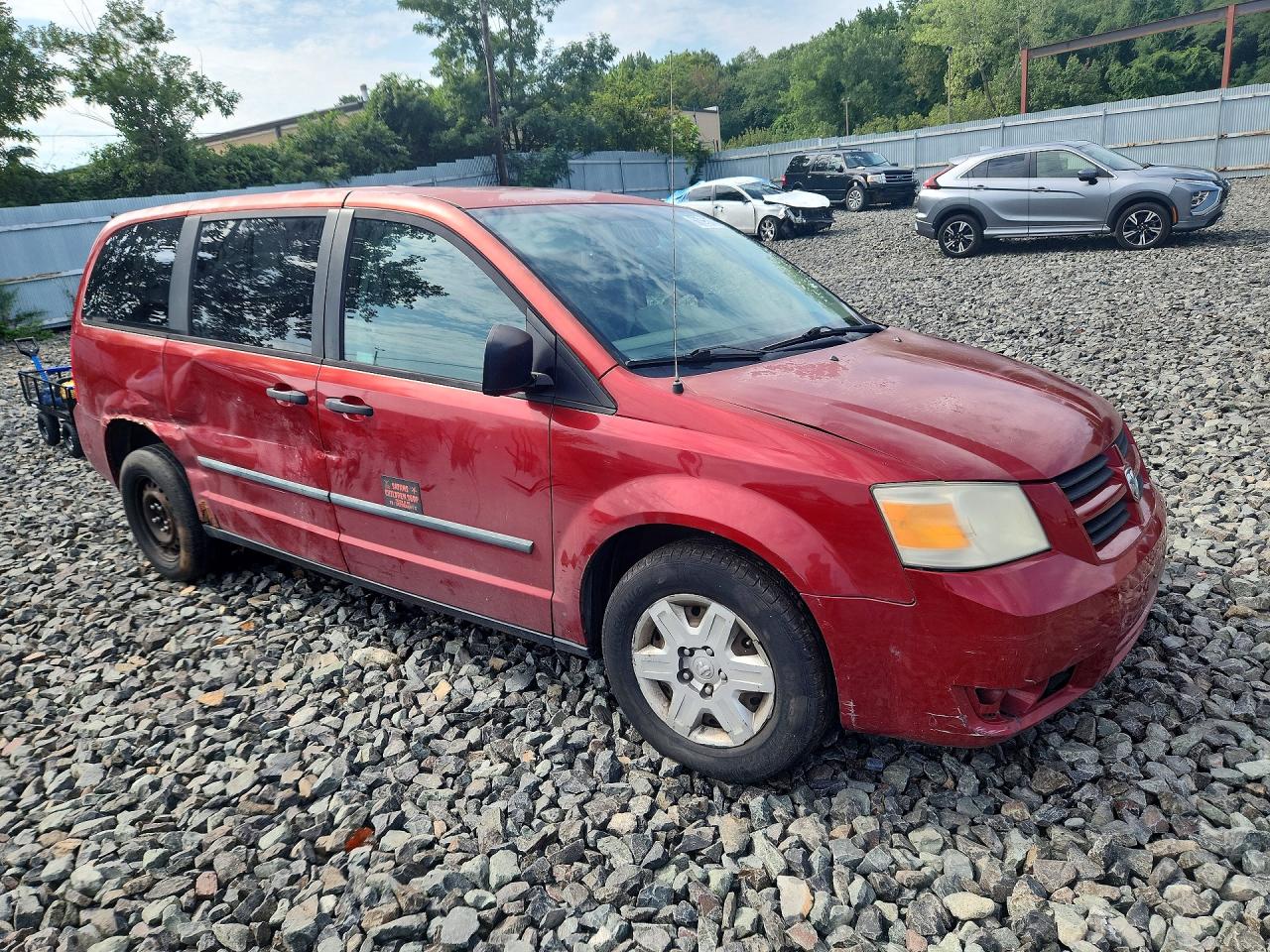 2008 Dodge Grand Caravan Se Red vin: 2D8HN44H58R679665