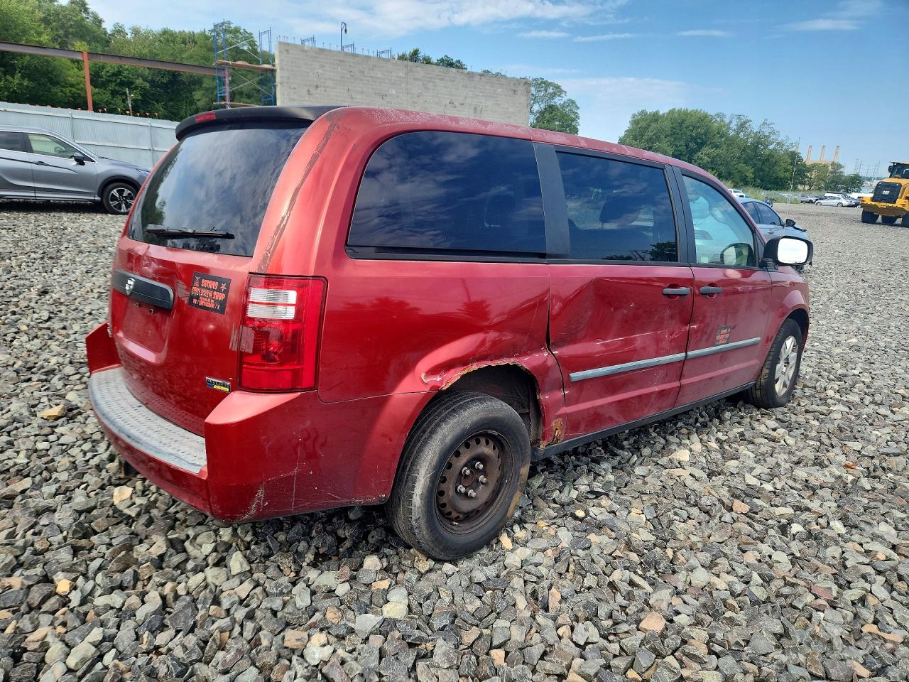 2008 Dodge Grand Caravan Se Red vin: 2D8HN44H58R679665