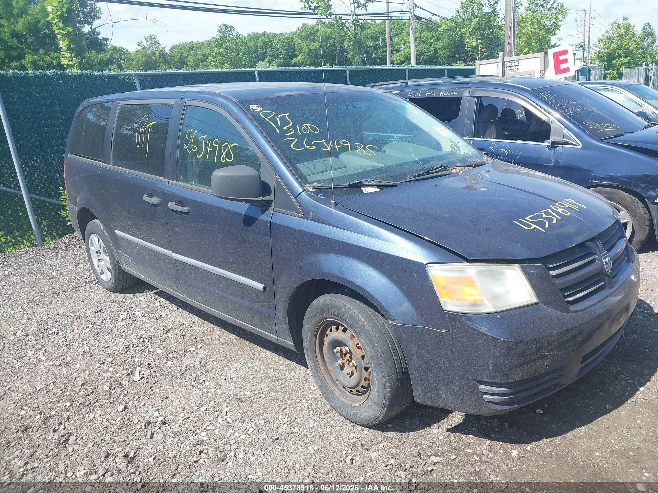 2008 Dodge Grand Caravan Se Синий vin: 2D8HN44H68R695213