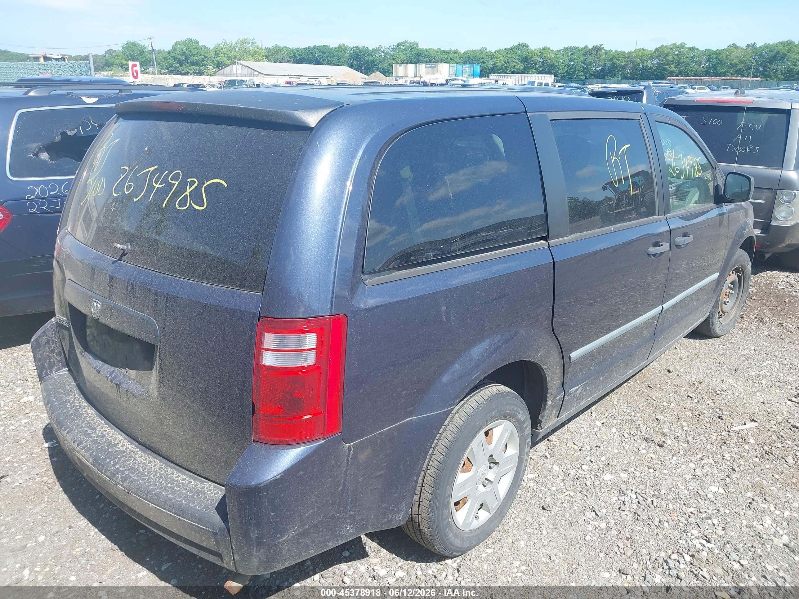 2008 Dodge Grand Caravan Se Синий vin: 2D8HN44H68R695213
