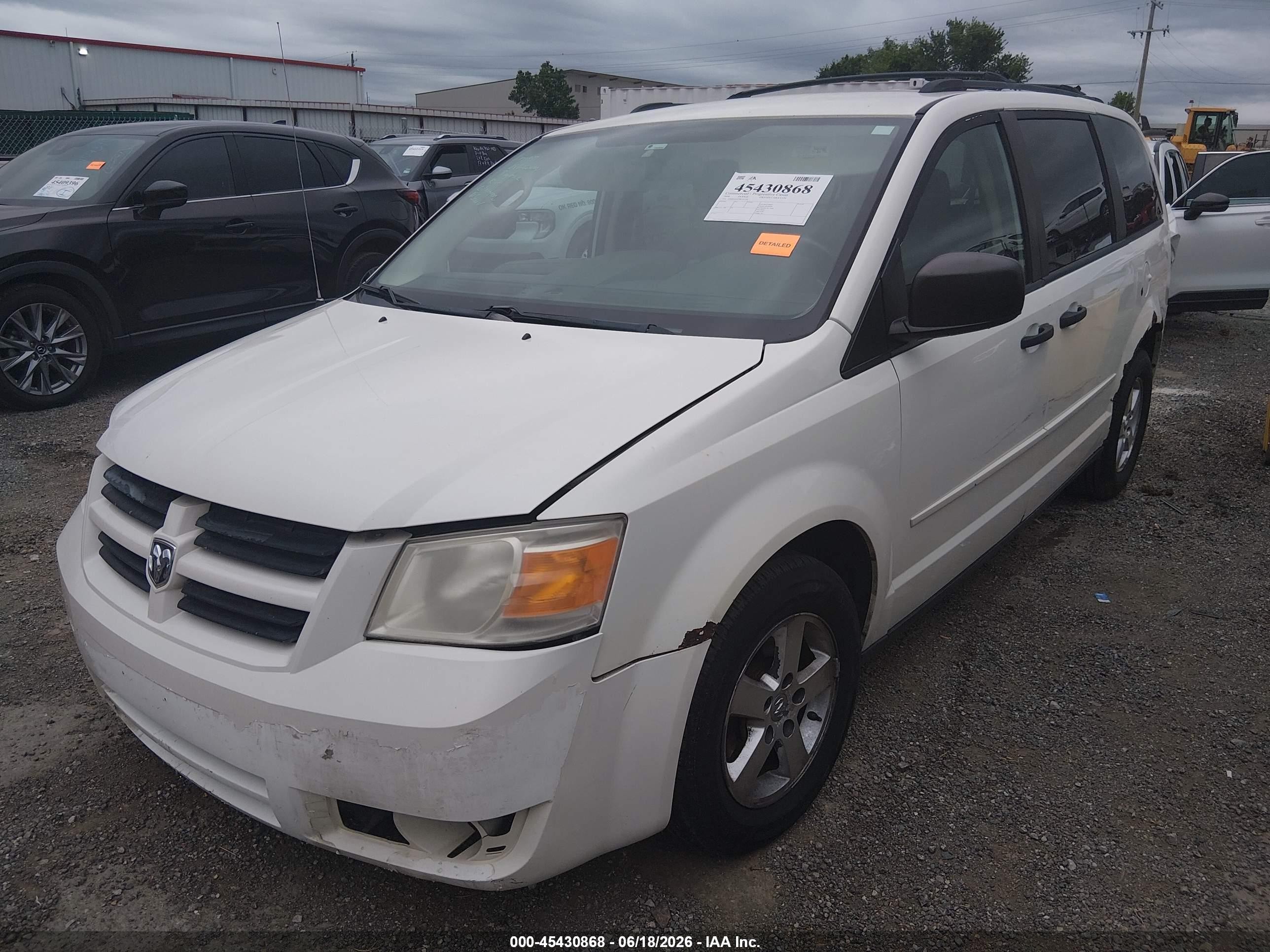 2008 Dodge Grand Caravan Se White vin: 2D8HN44H78R101776