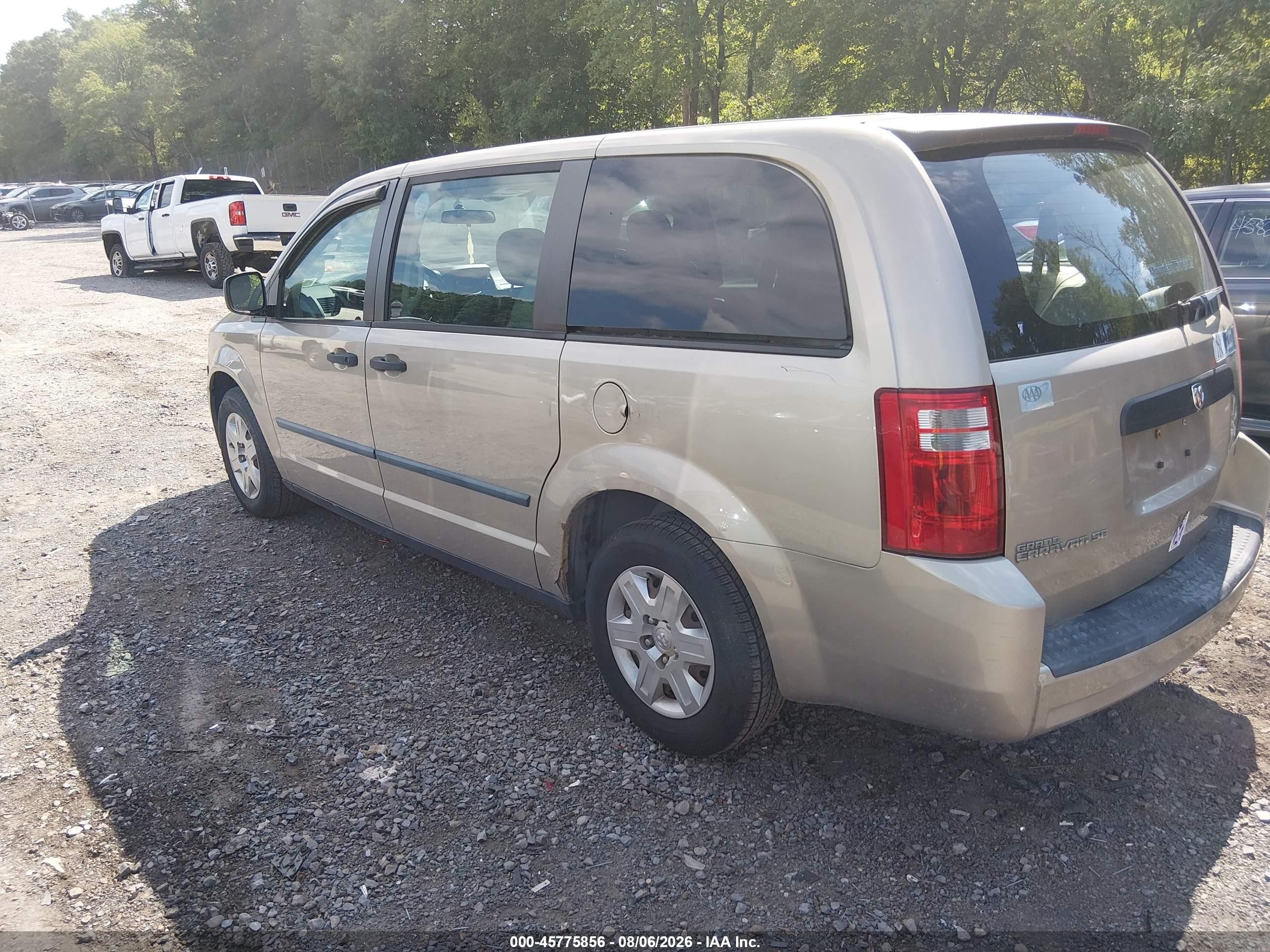 2008 Dodge Grand Caravan Se Tan vin: 2D8HN44H78R793991