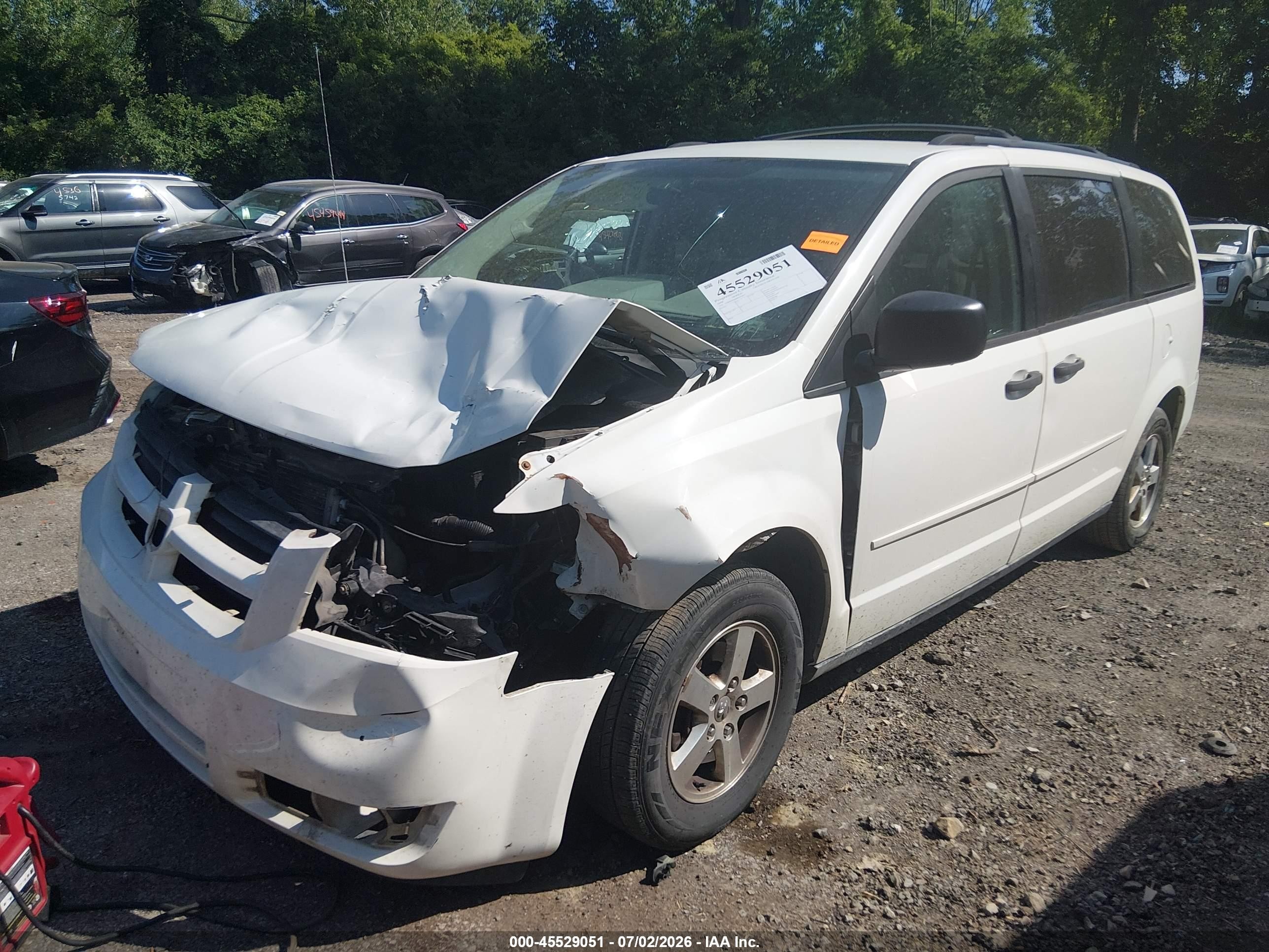 2008 Dodge Grand Caravan Se White vin: 2D8HN44H88R602854