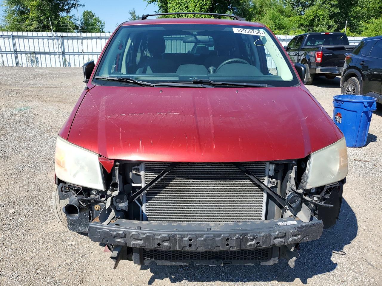 2008 Dodge Grand Caravan Se Red vin: 2D8HN44H88R810443