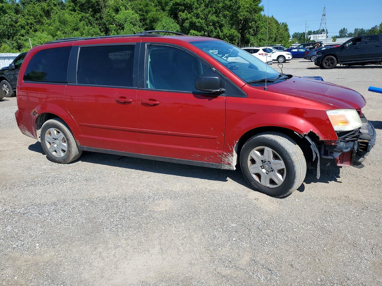 2008 Dodge Grand Caravan Se Red vin: 2D8HN44H88R810443
