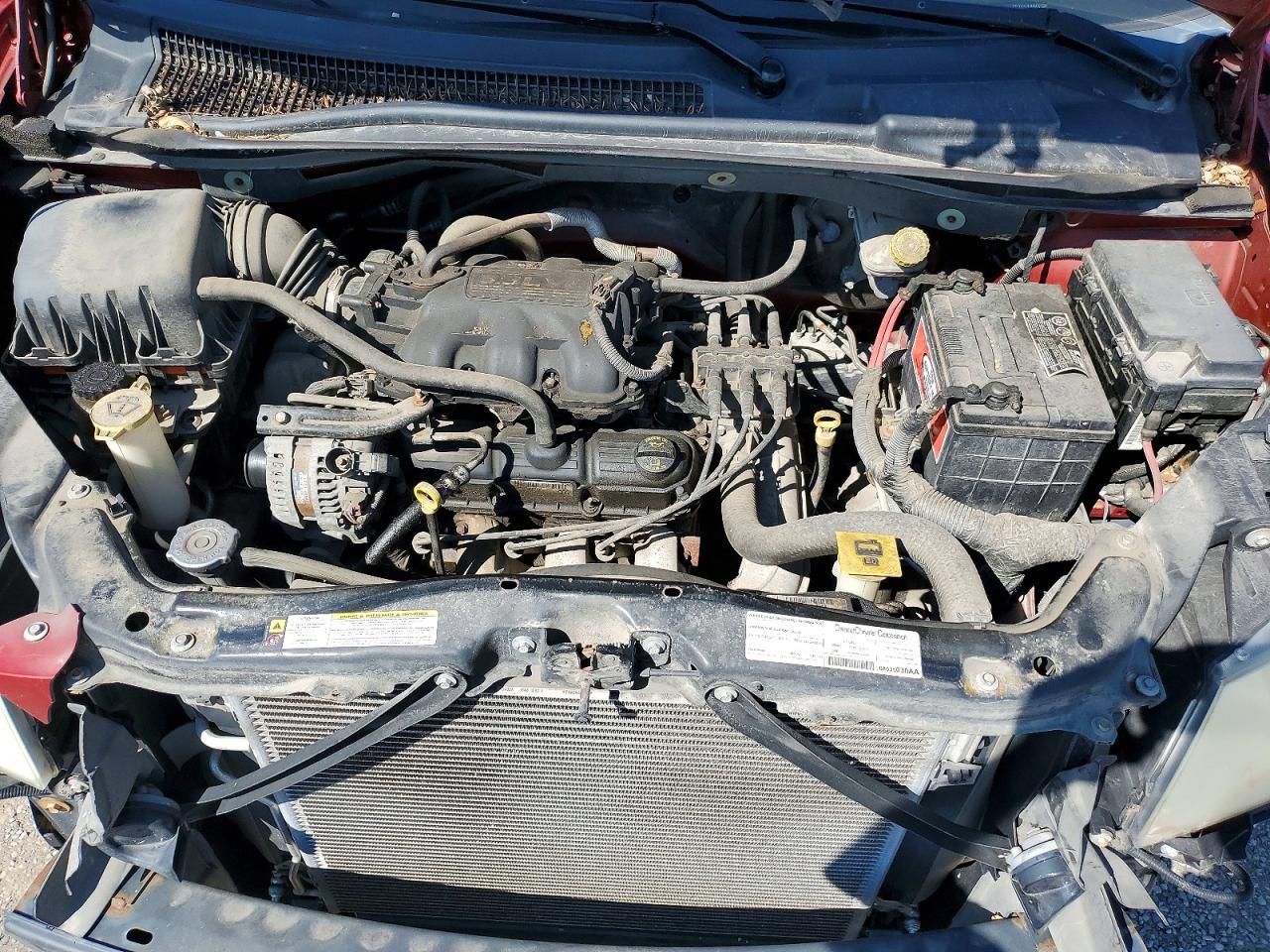 2008 Dodge Grand Caravan Se Red vin: 2D8HN44H88R810443