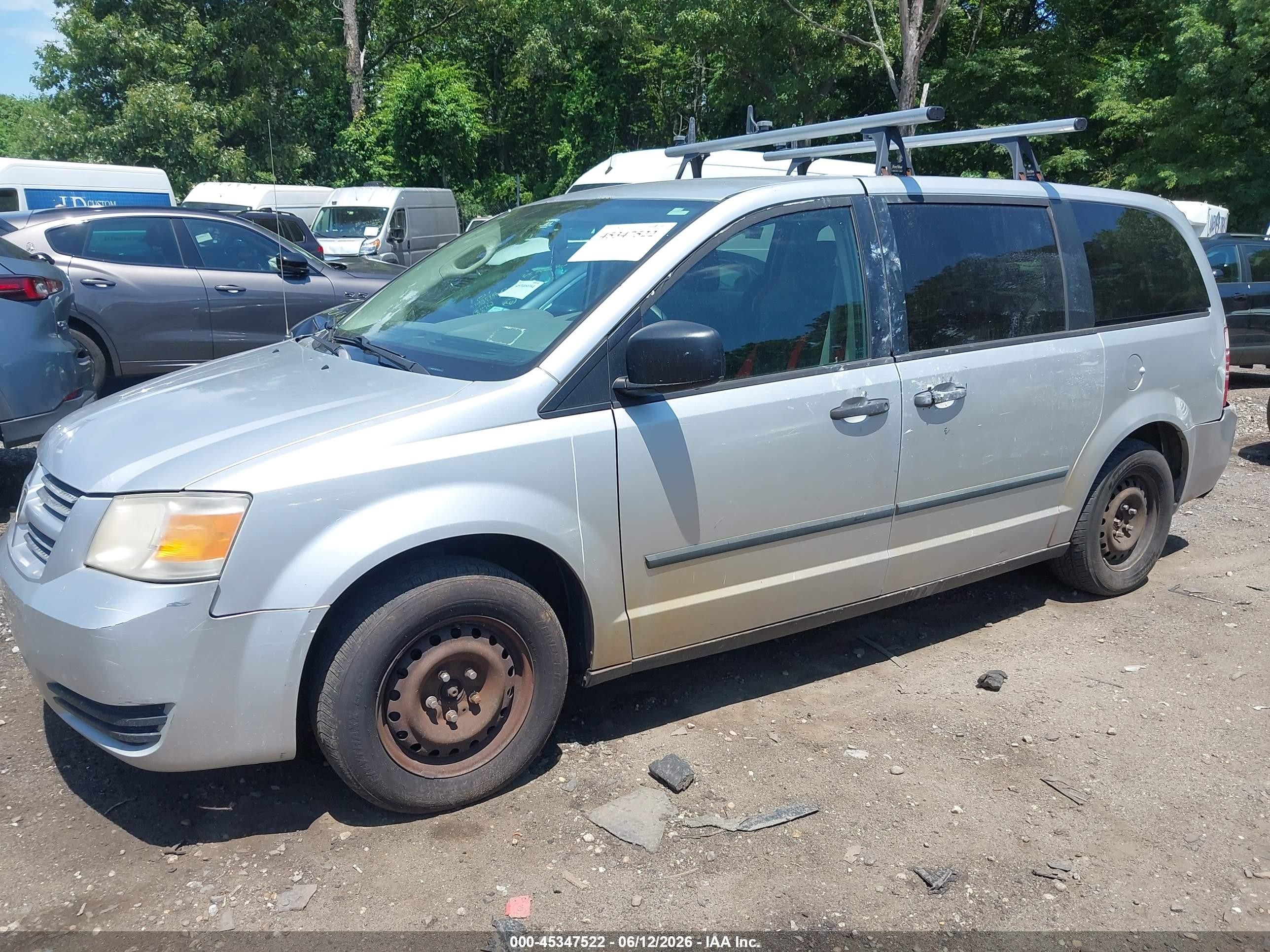 2008 Dodge Grand Caravan Se Silver vin: 2D8HN44H98R603527