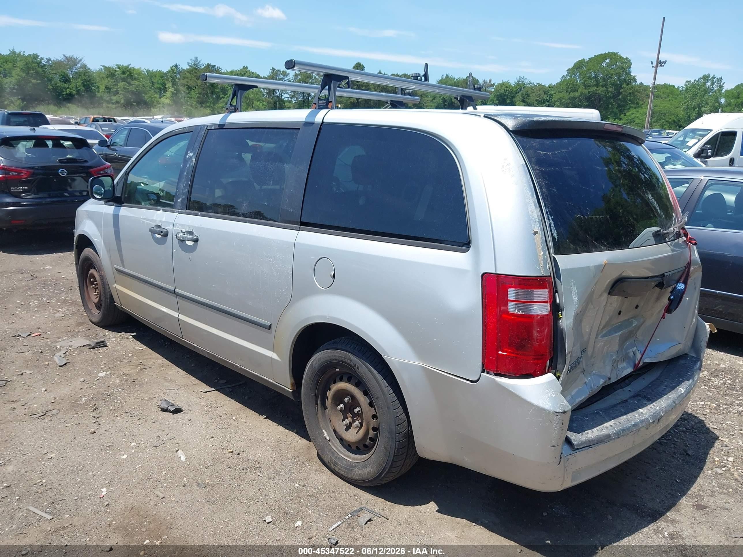 2008 Dodge Grand Caravan Se Silver vin: 2D8HN44H98R603527