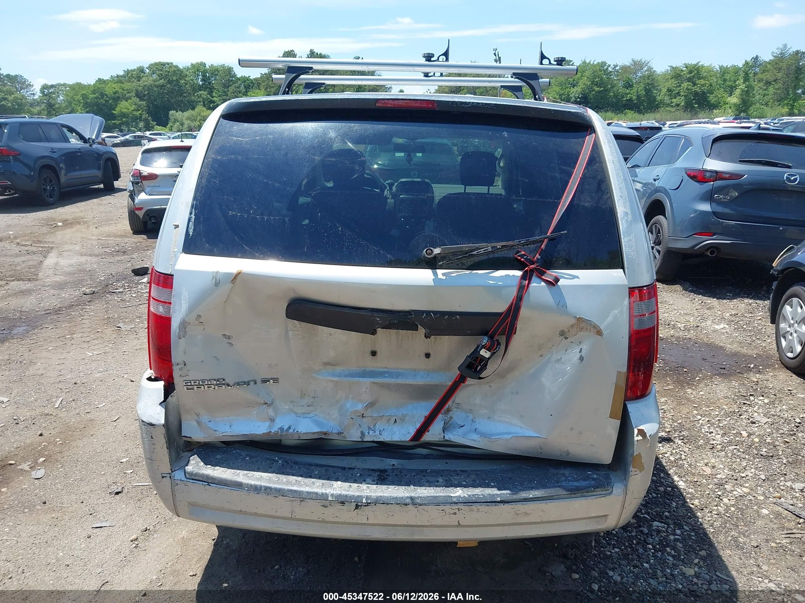2008 Dodge Grand Caravan Se Silver vin: 2D8HN44H98R603527