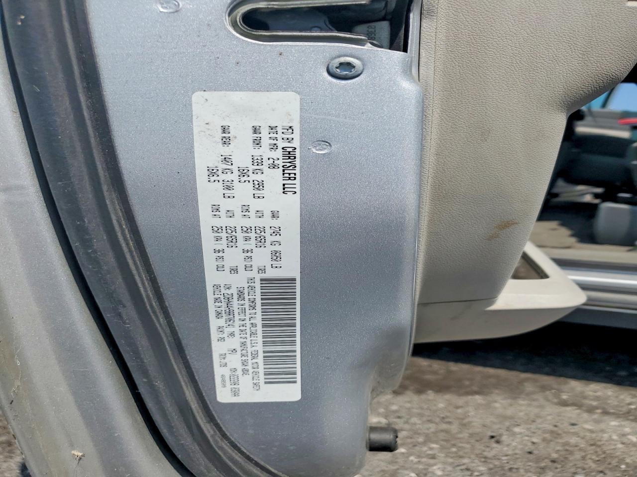 2008 Dodge Grand Caravan Se Silver vin: 2D8HN44H98R706141