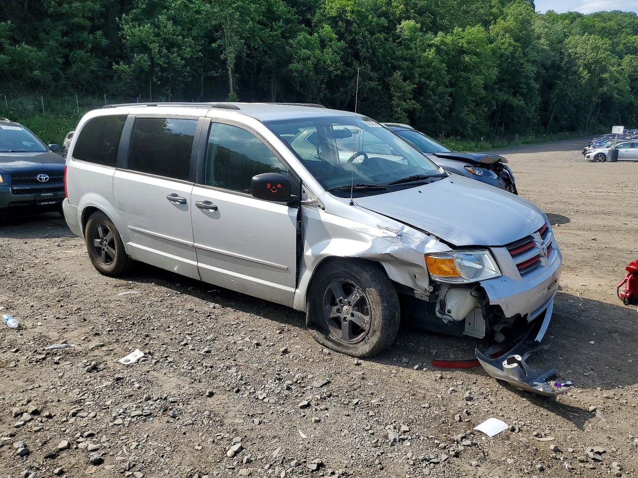 2008 Dodge Grand Caravan Se Silver vin: 2D8HN44H98R801623