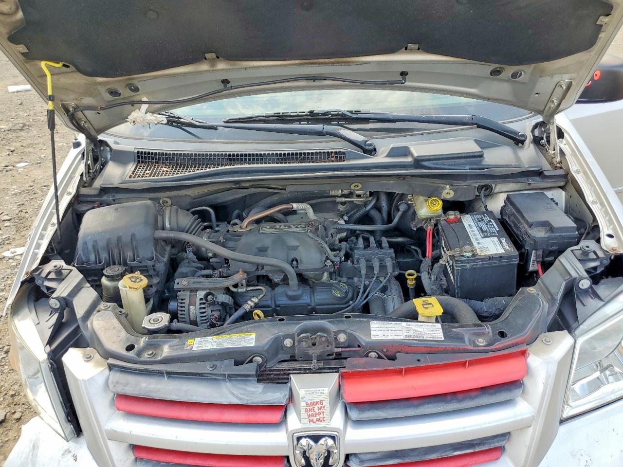 2008 Dodge Grand Caravan Se Silver vin: 2D8HN44H98R801623