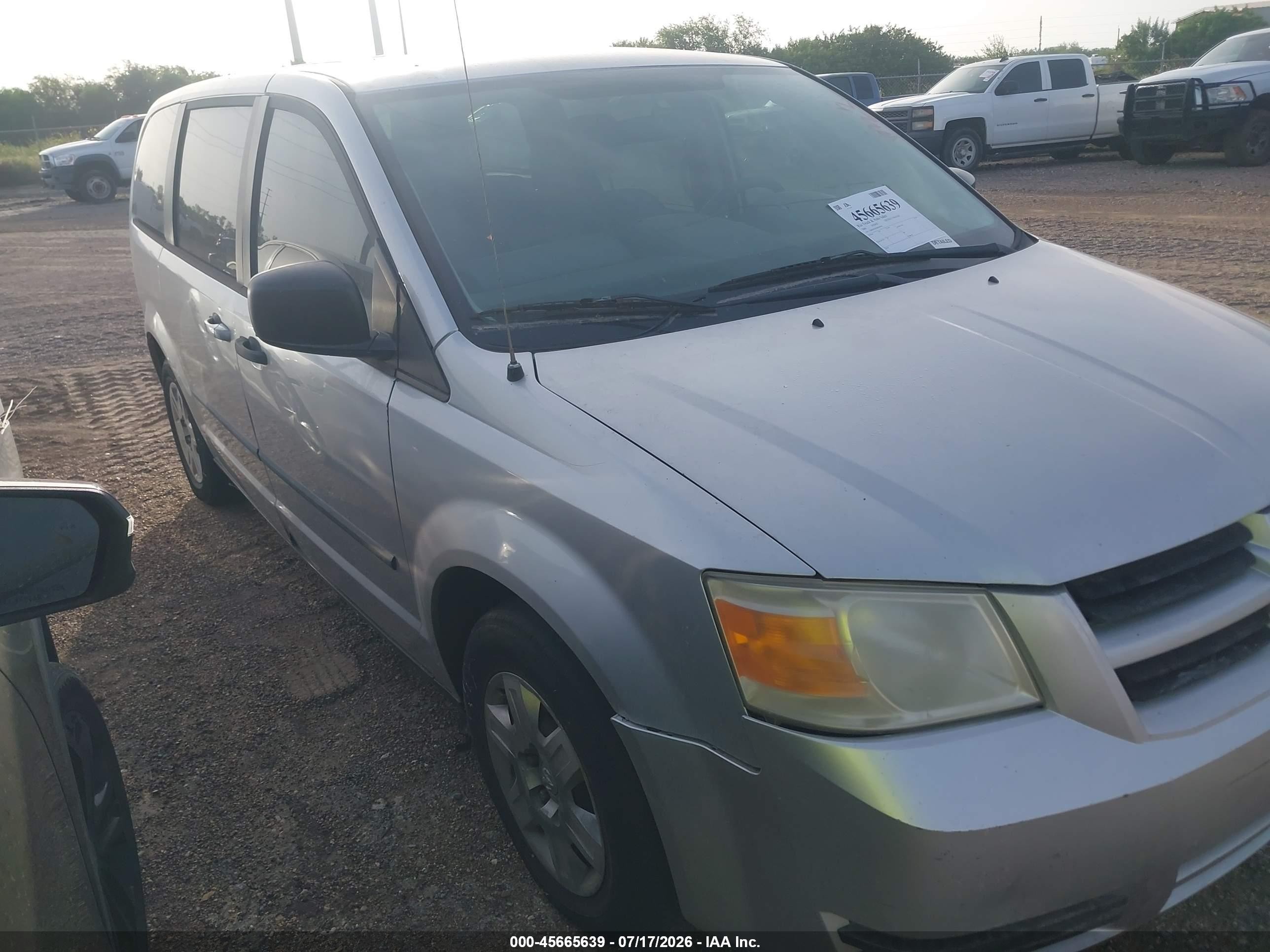 2008 Dodge Grand Caravan Se Silver vin: 2D8HN44HX8R645043