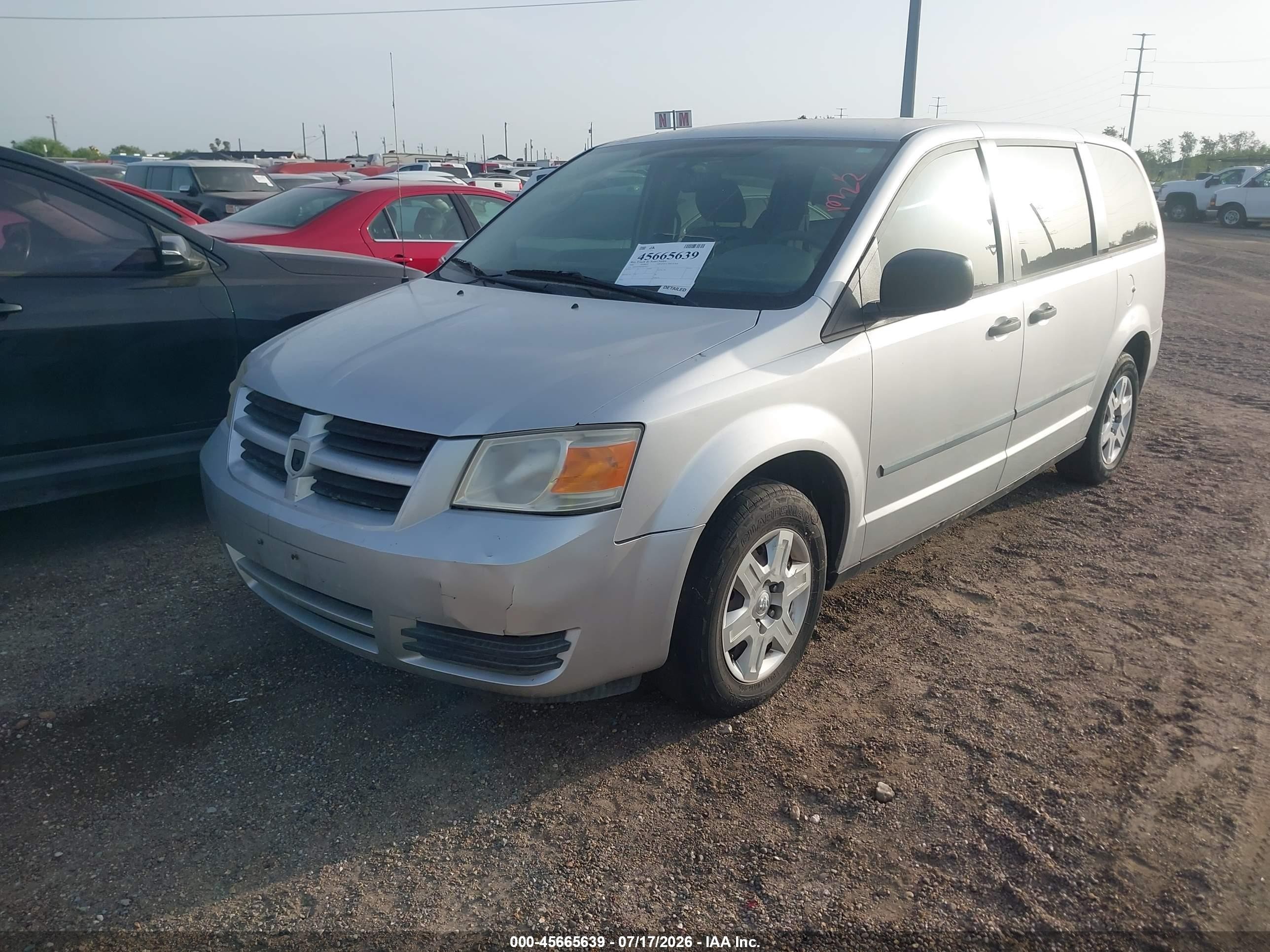 2008 Dodge Grand Caravan Se Silver vin: 2D8HN44HX8R645043