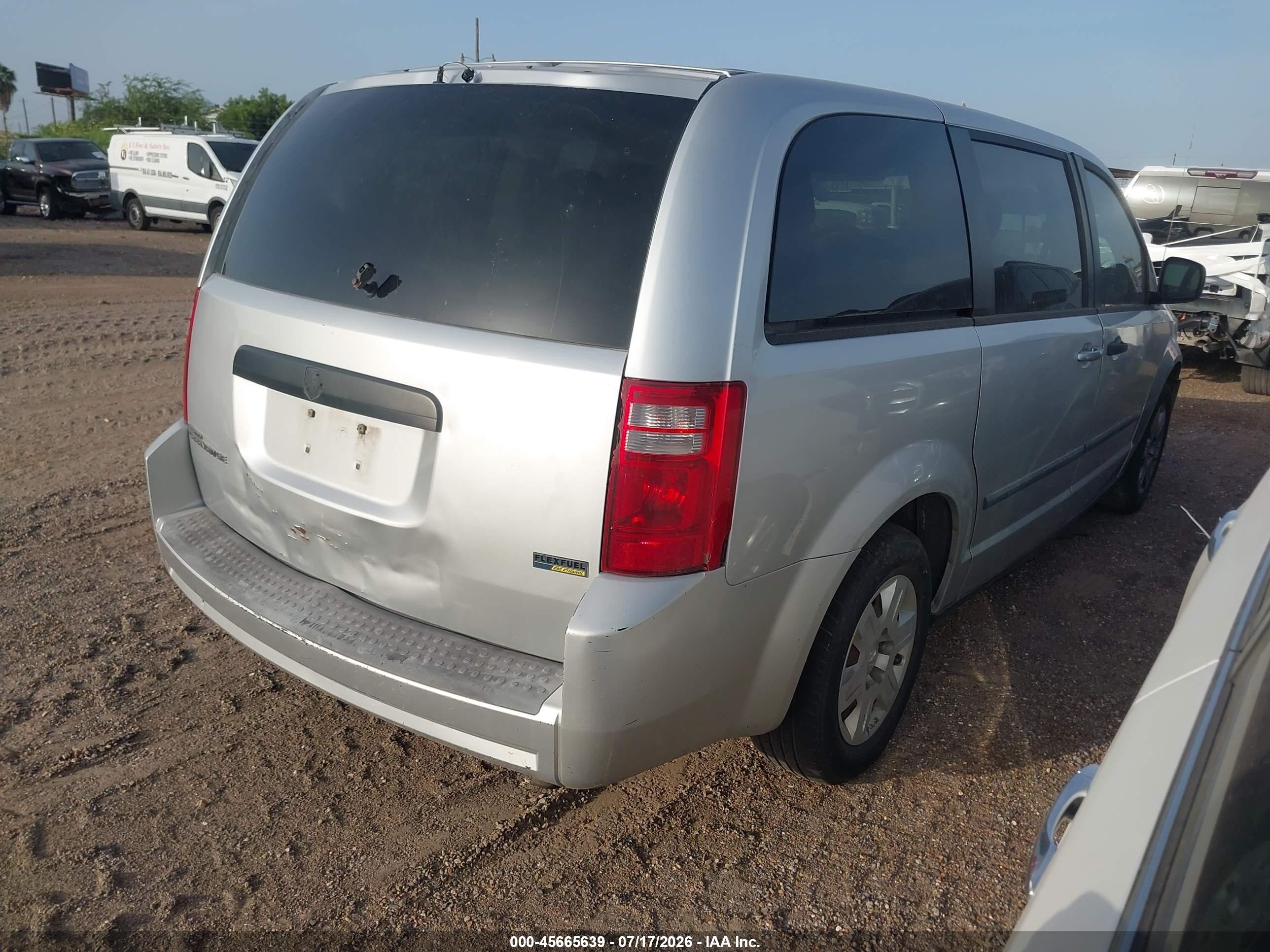 2008 Dodge Grand Caravan Se Silver vin: 2D8HN44HX8R645043