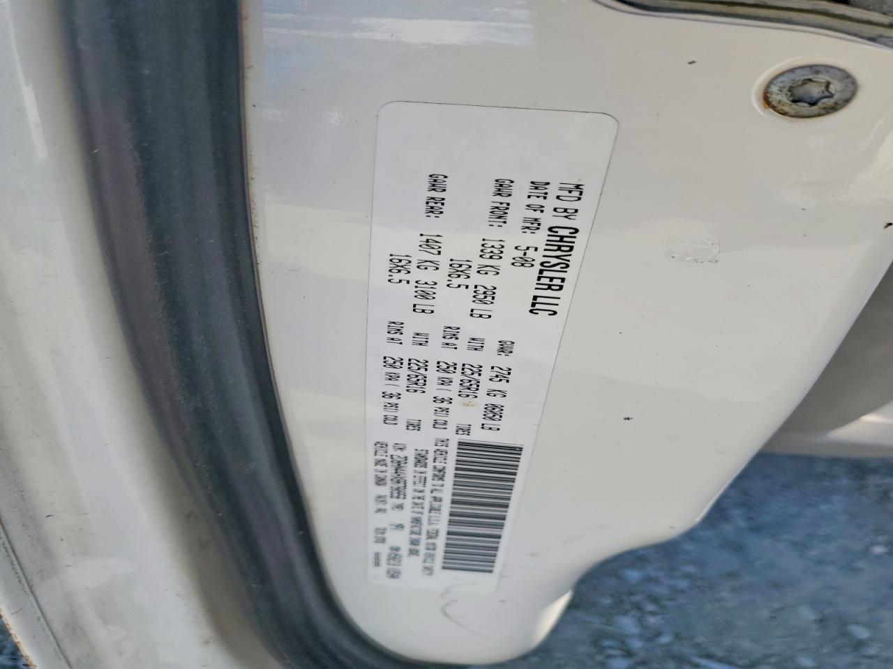 2008 Dodge Grand Caravan Se White vin: 2D8HN44HX8R780958