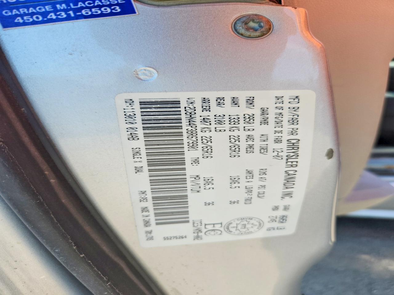 2008 Dodge Grand Caravan Sxt Beige vin: 2D8HN44P38R679901
