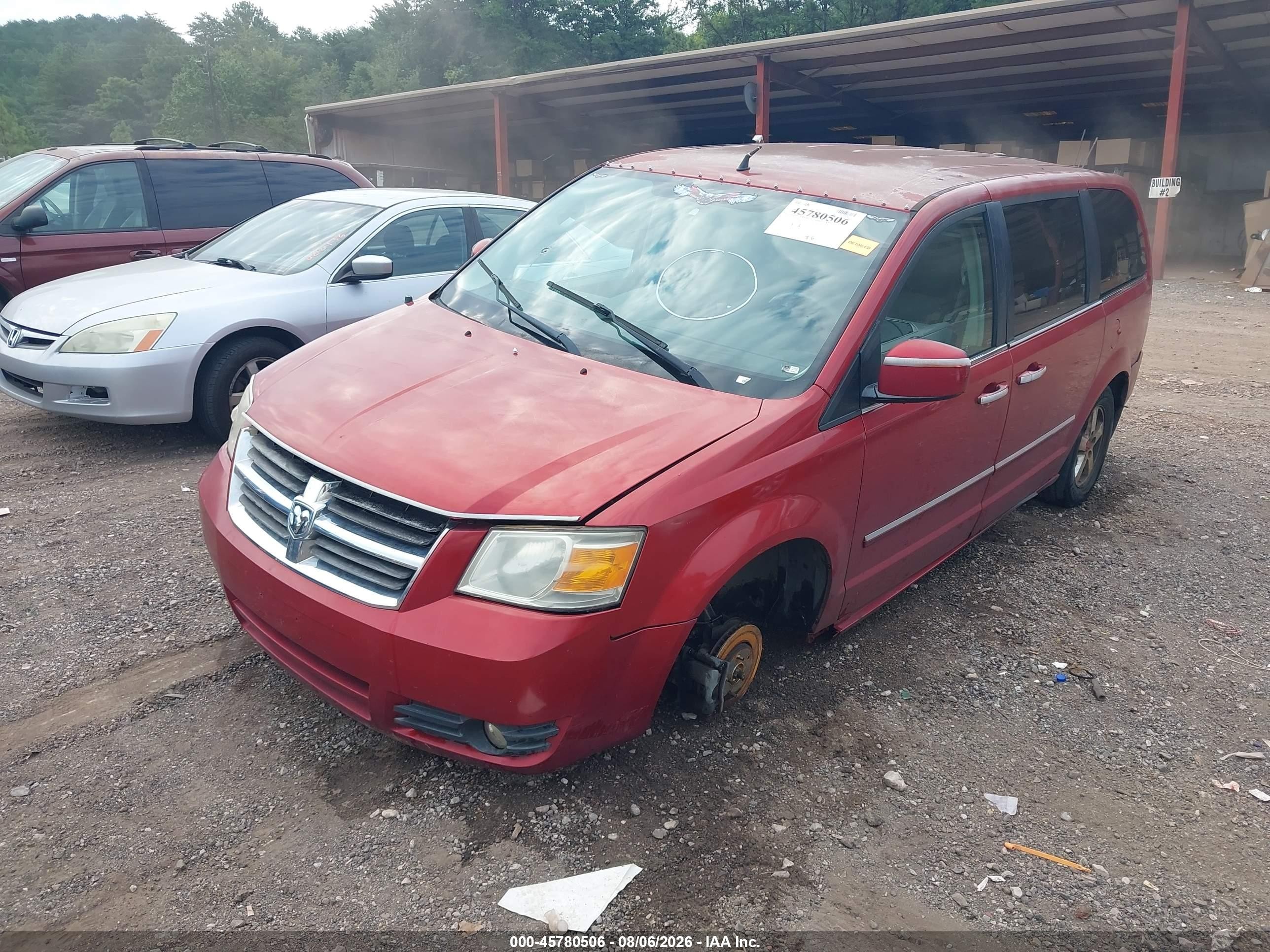 2009 Dodge Grand Caravan Sxt Red vin: 2D8HN54109R605502