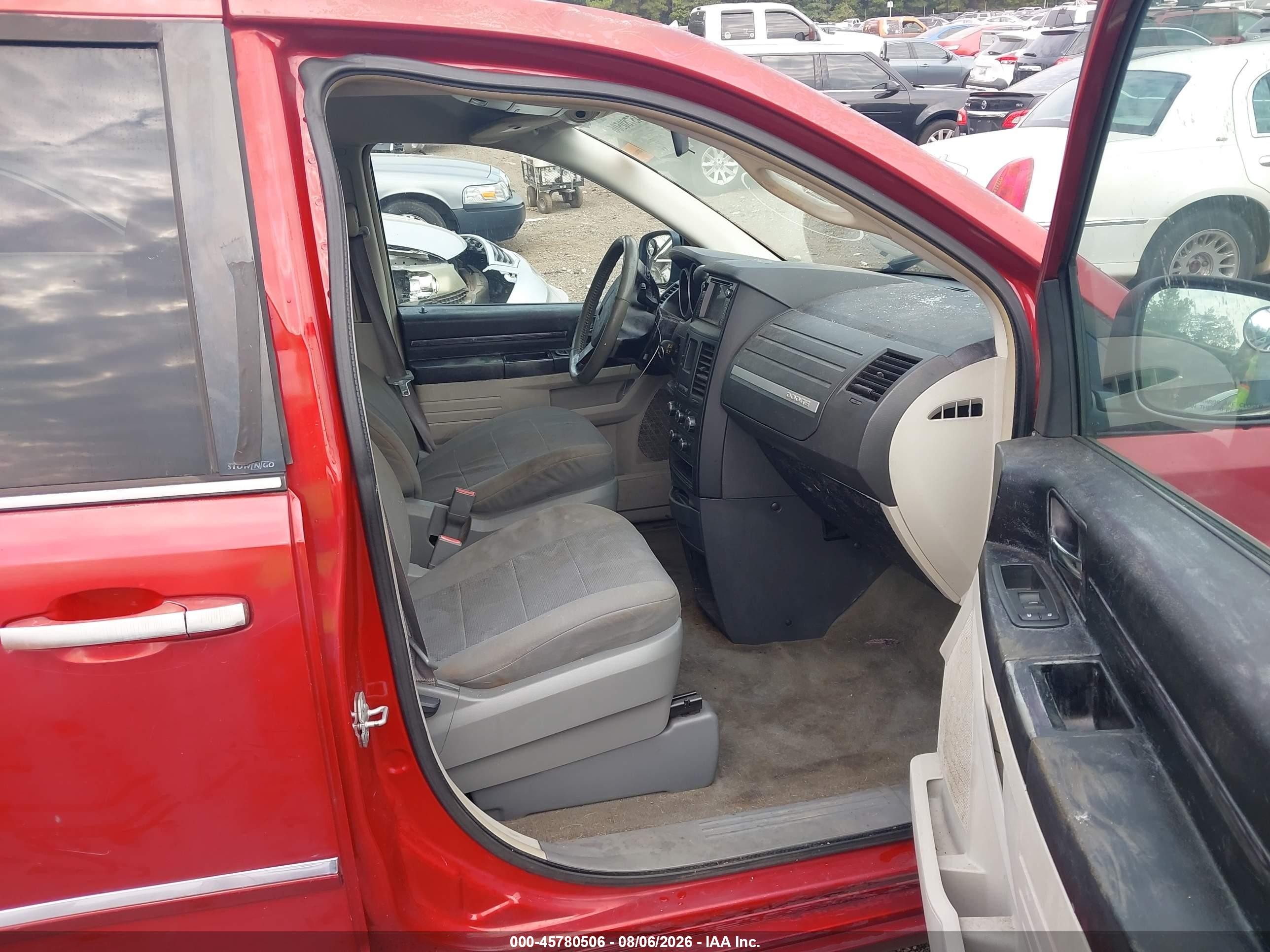 2009 Dodge Grand Caravan Sxt Red vin: 2D8HN54109R605502