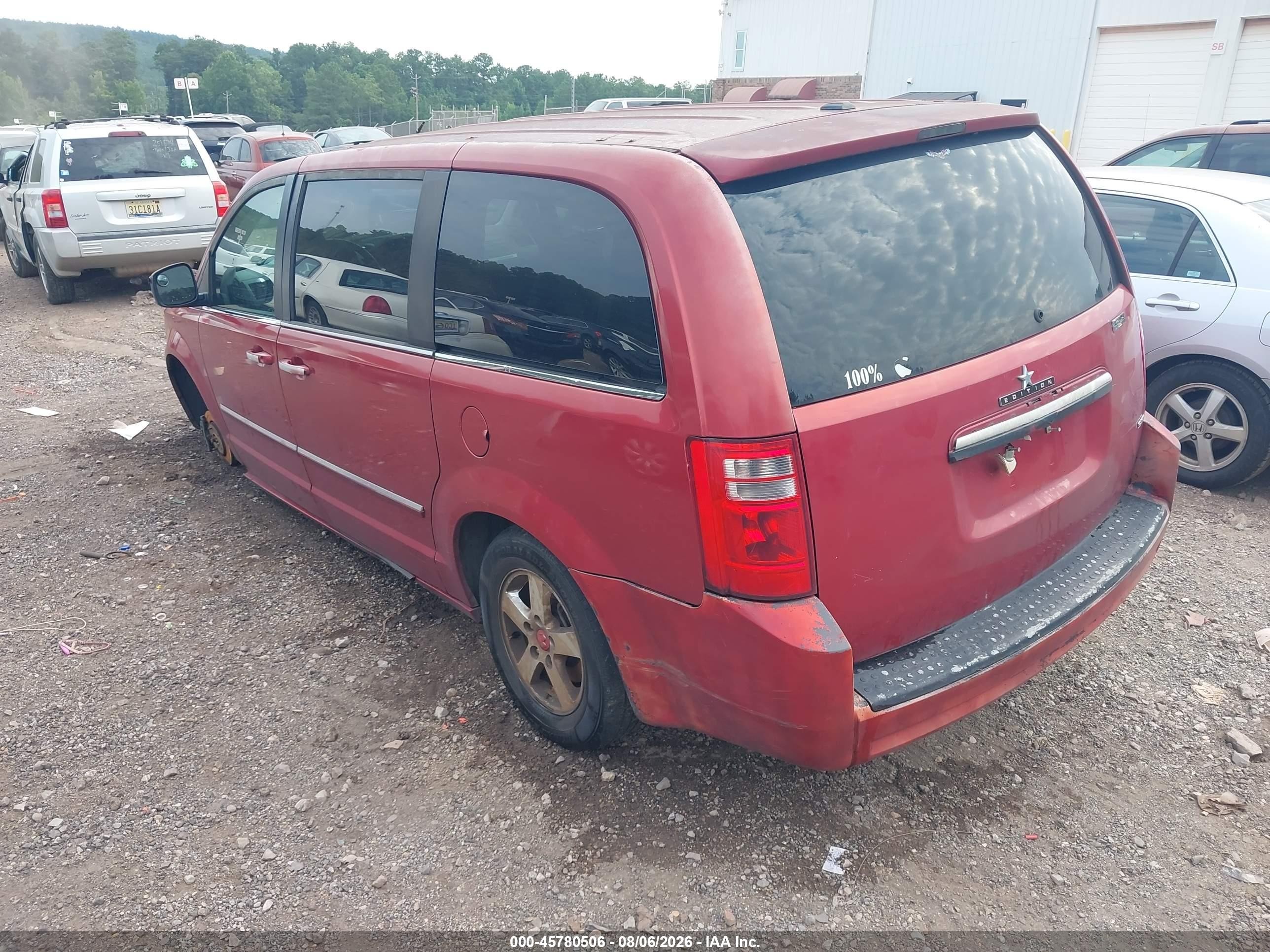 2009 Dodge Grand Caravan Sxt Red vin: 2D8HN54109R605502