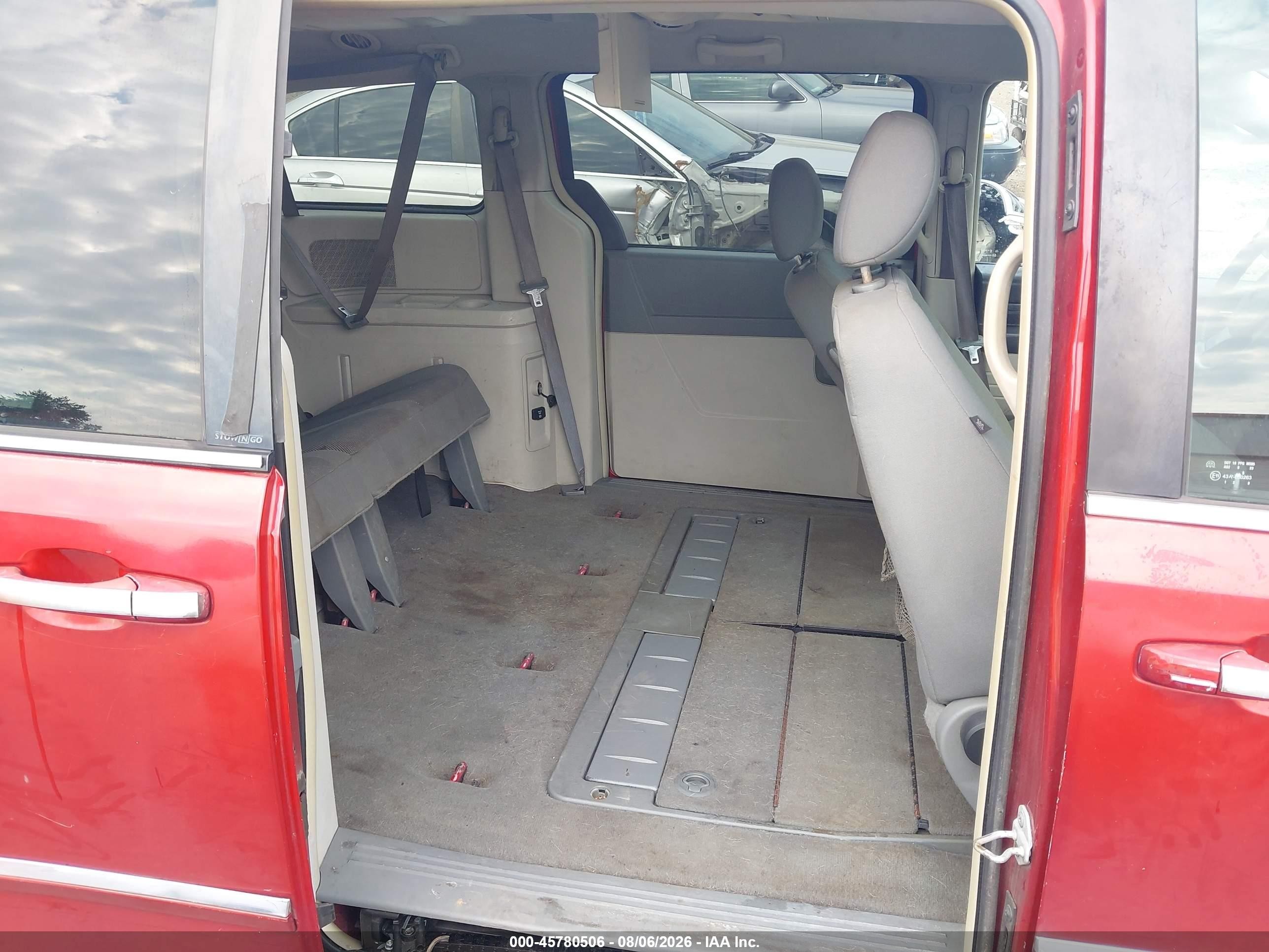 2009 Dodge Grand Caravan Sxt Red vin: 2D8HN54109R605502