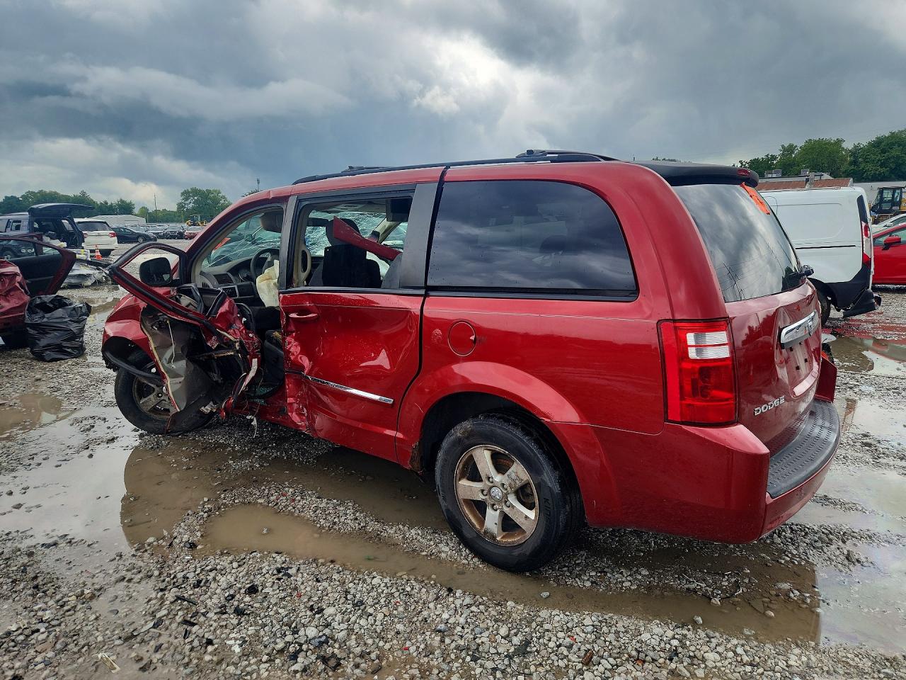 2009 Dodge Grand Caravan Sxt Красный vin: 2D8HN54109R655767