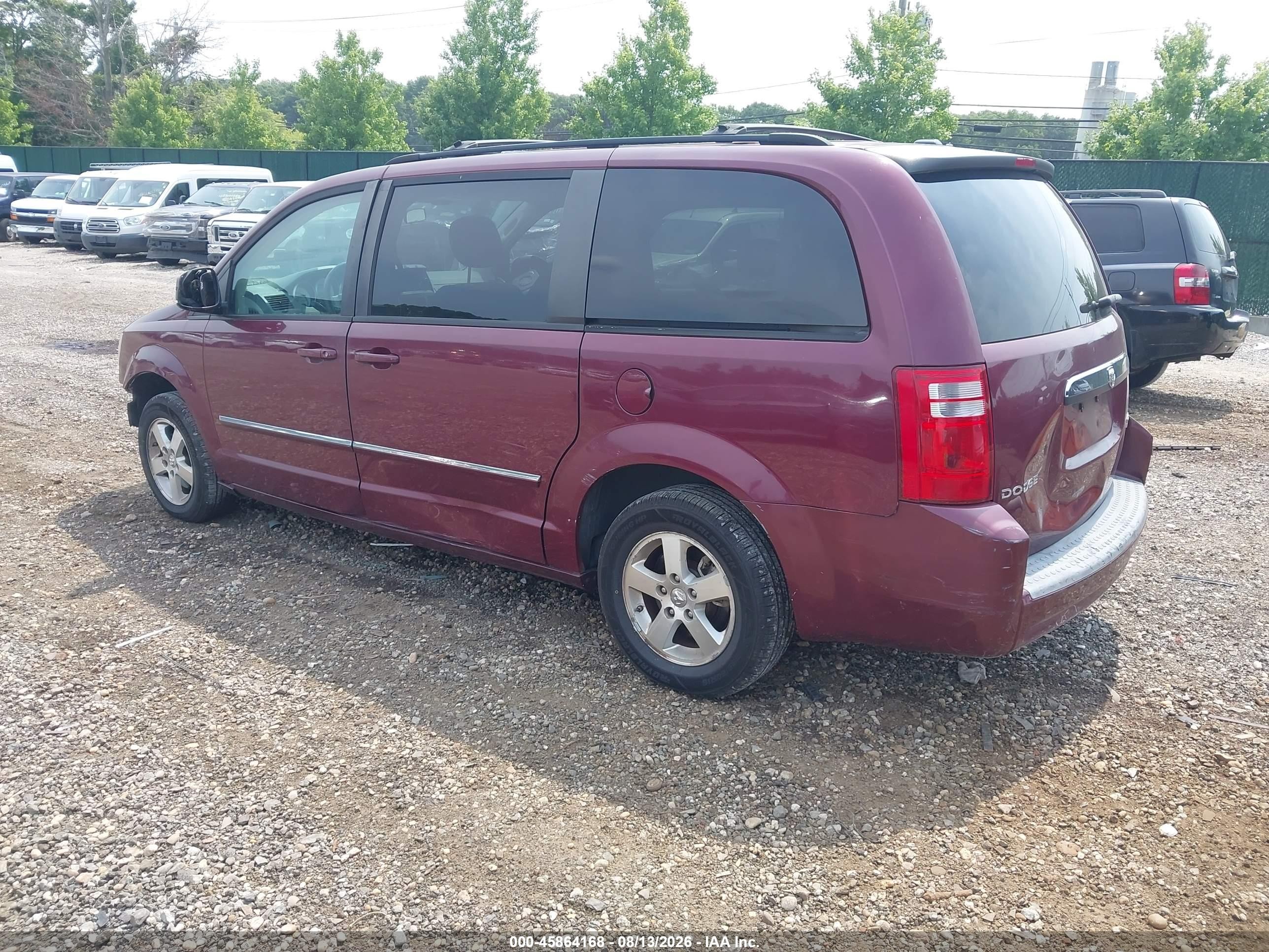 2009 Dodge Grand Caravan Sxt Burgundy vin: 2D8HN54119R564703