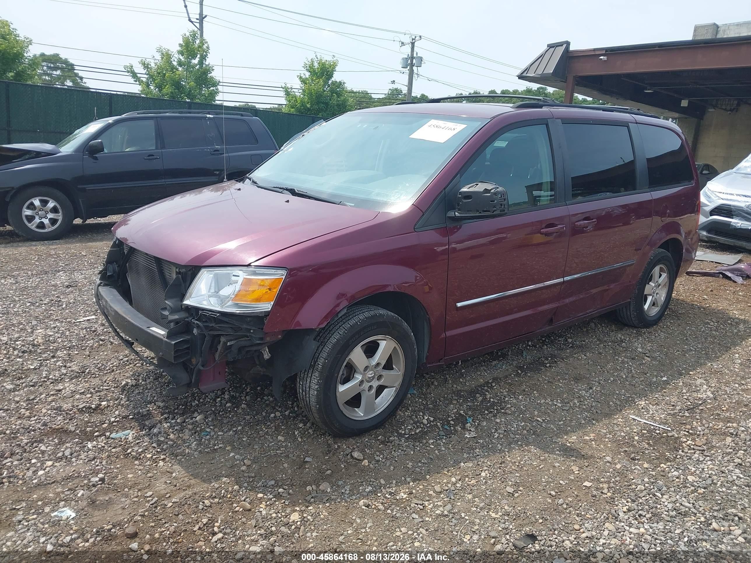 2009 Dodge Grand Caravan Sxt Burgundy vin: 2D8HN54119R564703