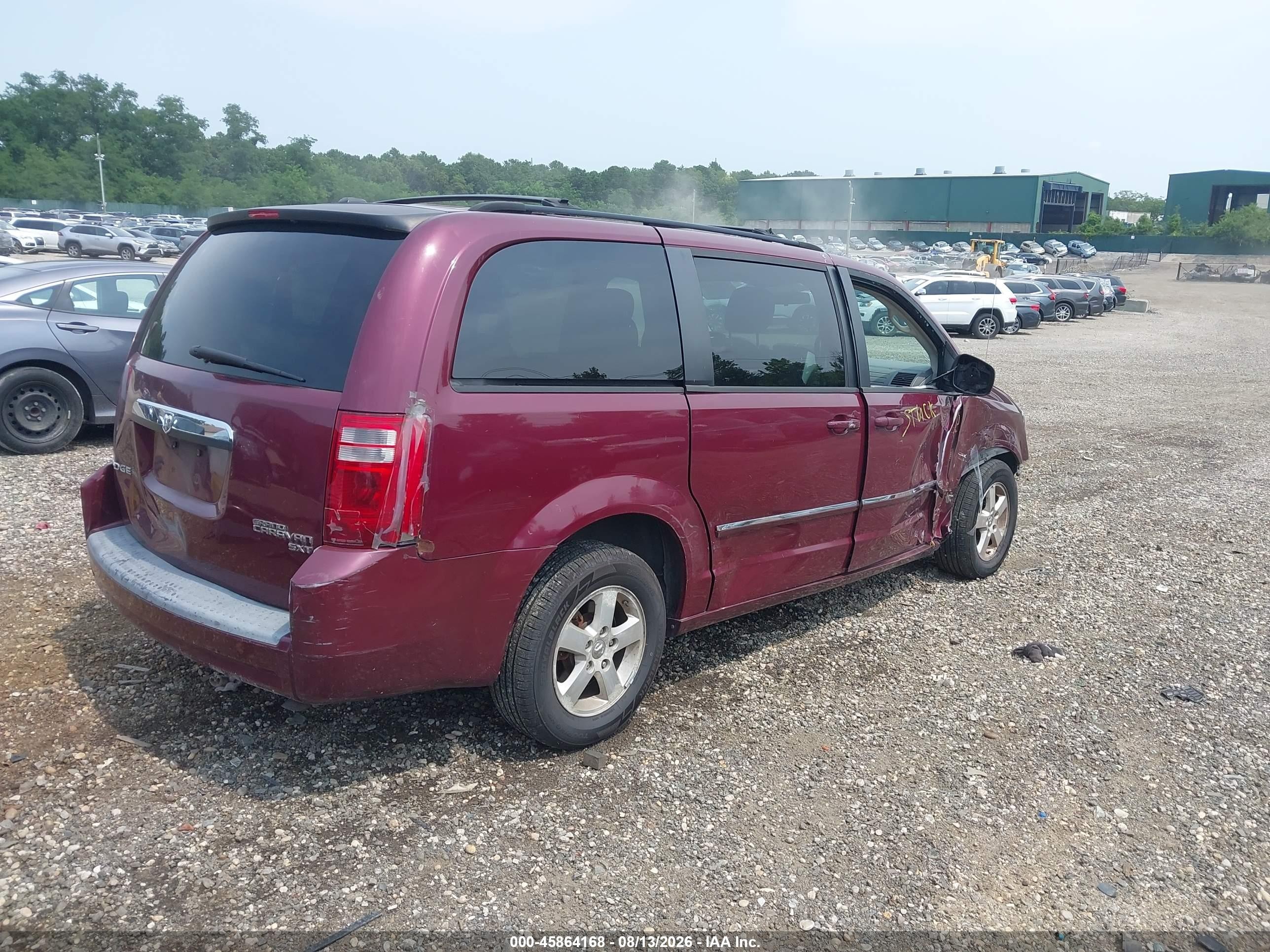 2009 Dodge Grand Caravan Sxt Burgundy vin: 2D8HN54119R564703