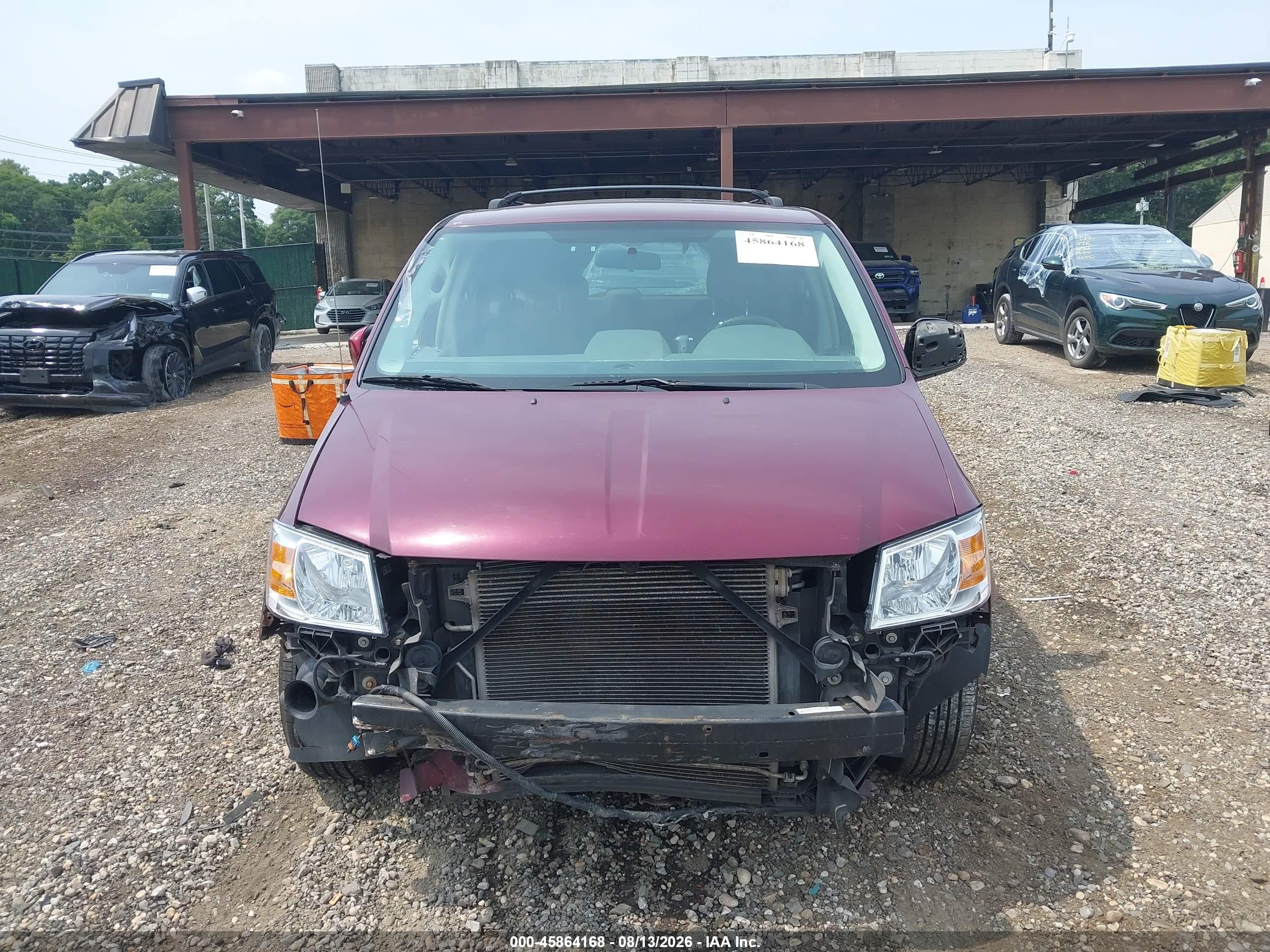 2009 Dodge Grand Caravan Sxt Burgundy vin: 2D8HN54119R564703