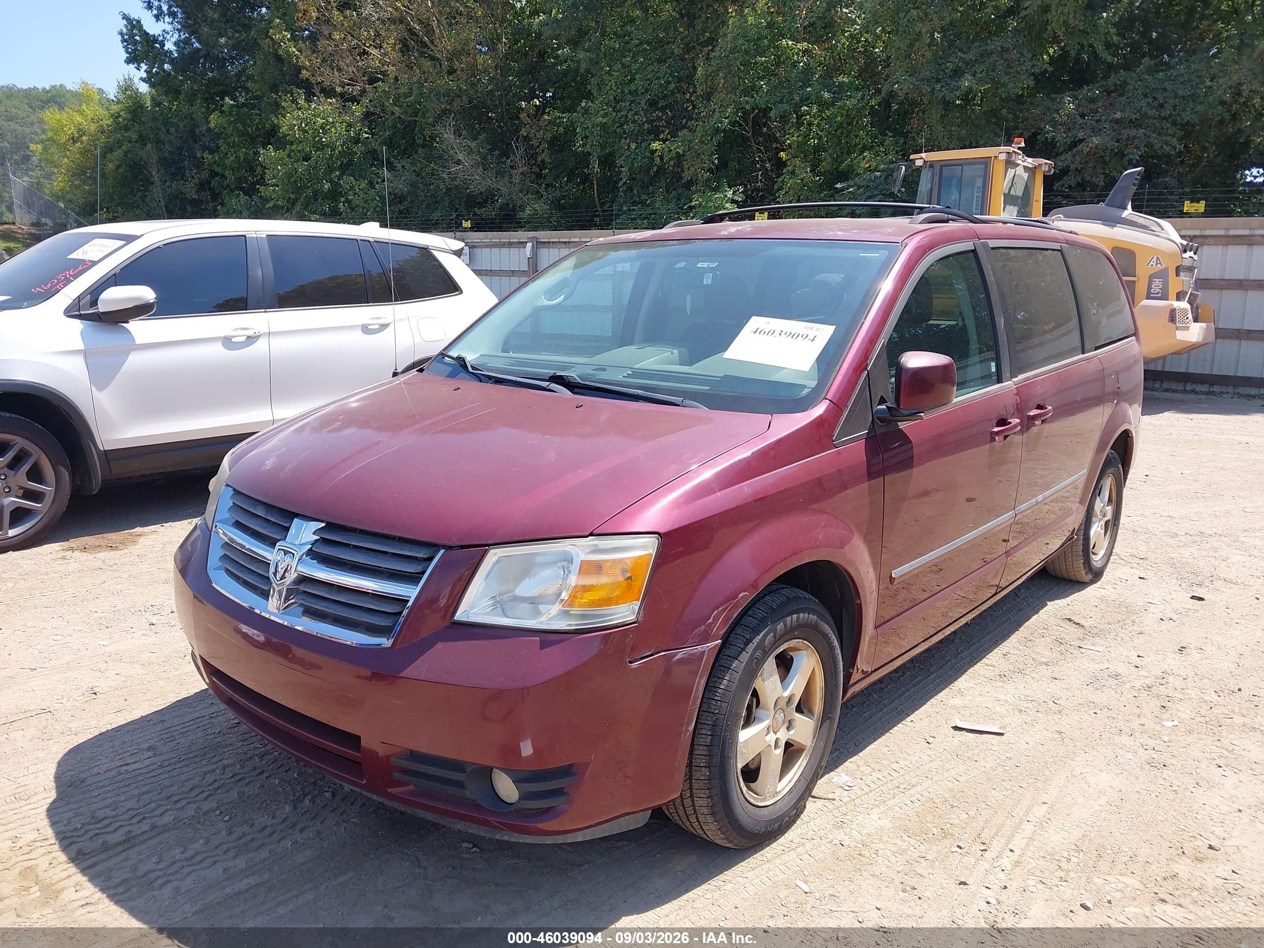 2009 Dodge Grand Caravan Sxt Темно-бордовый vin: 2D8HN54149R597842