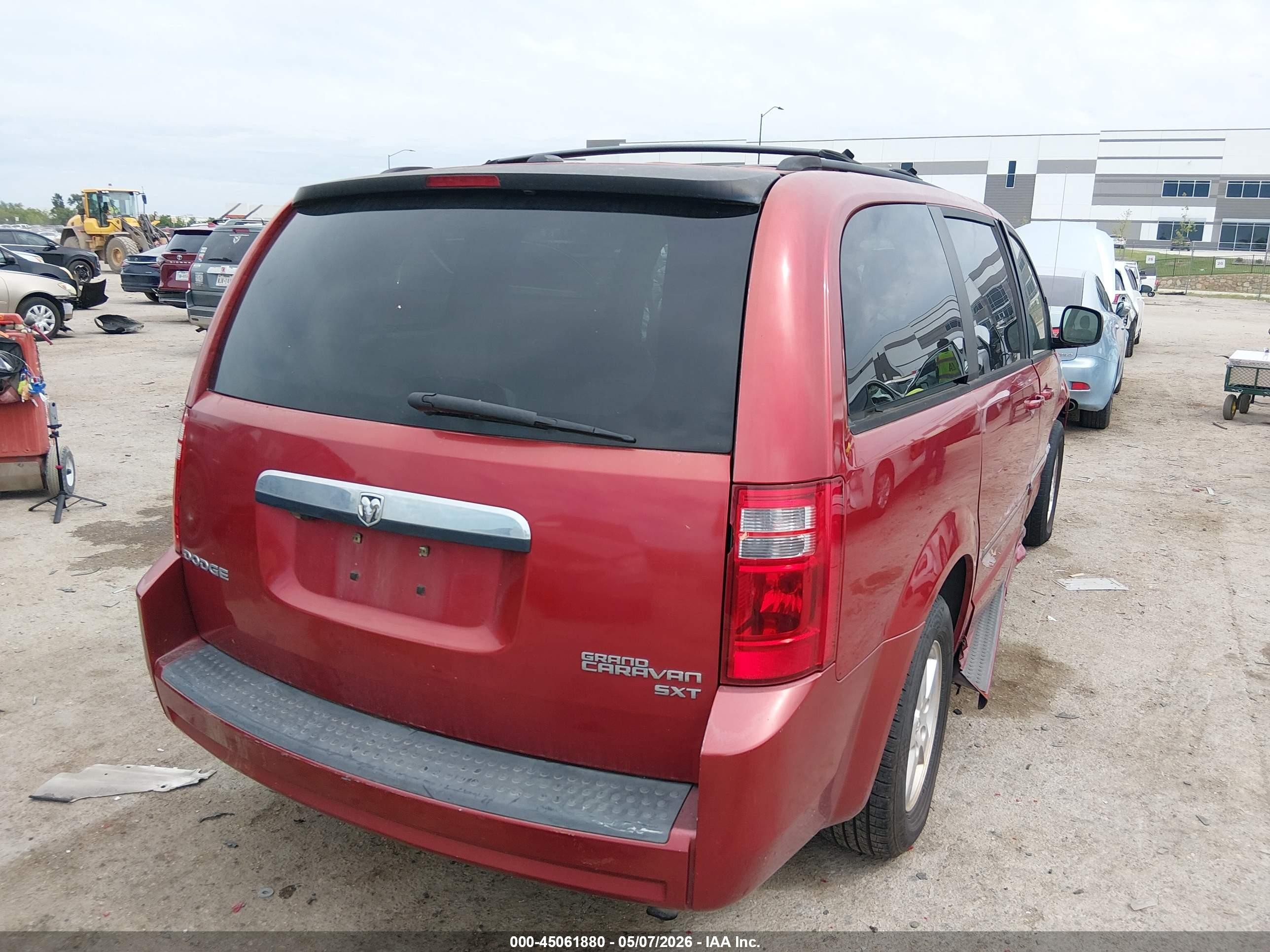 2009 Dodge Grand Caravan Sxt Red vin: 2D8HN54169R519207