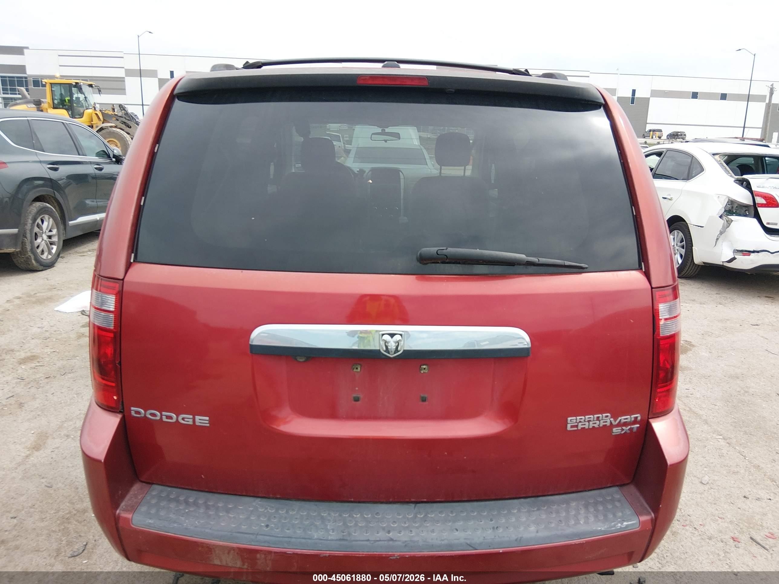 2009 Dodge Grand Caravan Sxt Red vin: 2D8HN54169R519207