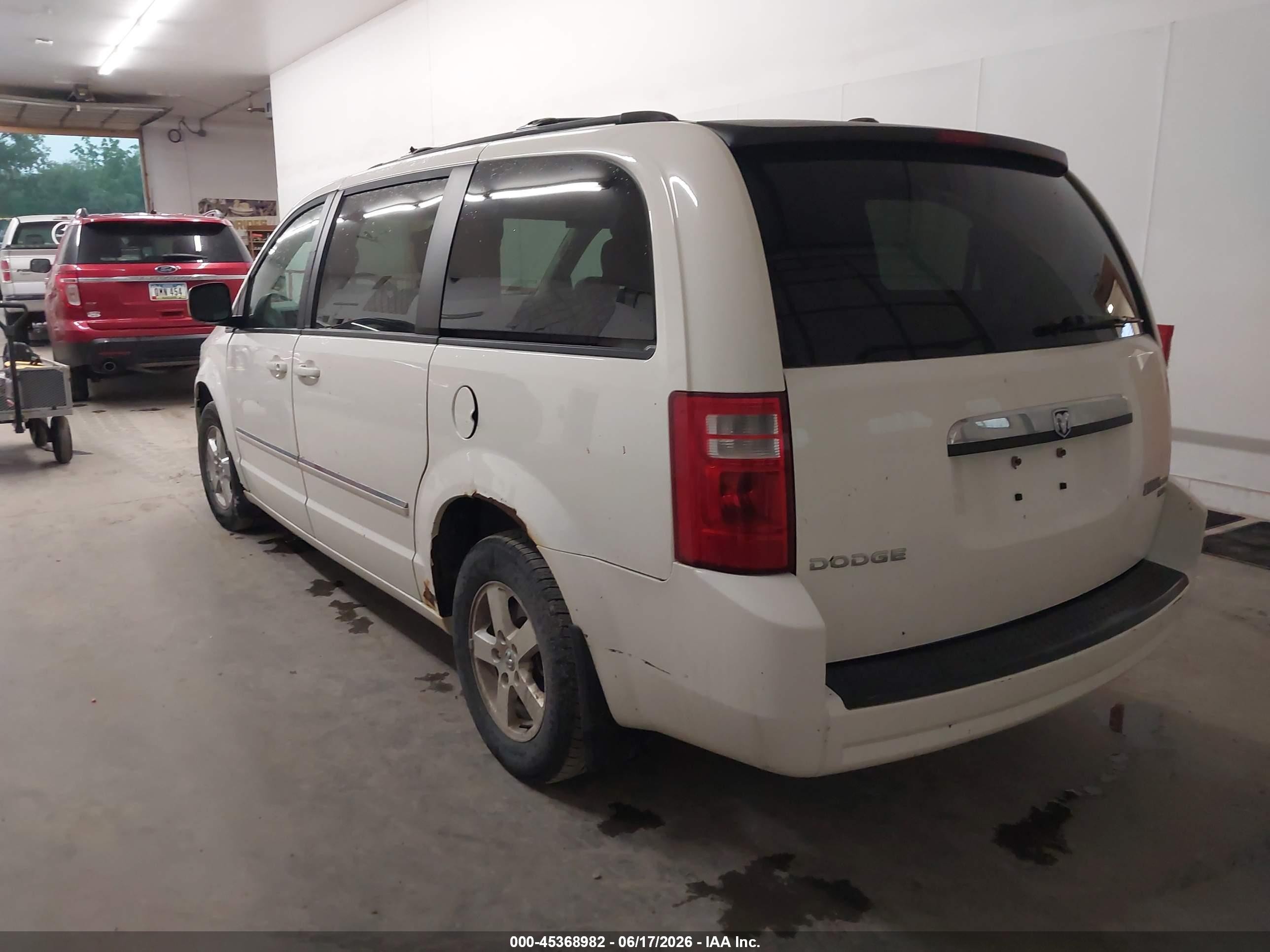 2009 Dodge Grand Caravan Sxt White vin: 2D8HN54169R532720