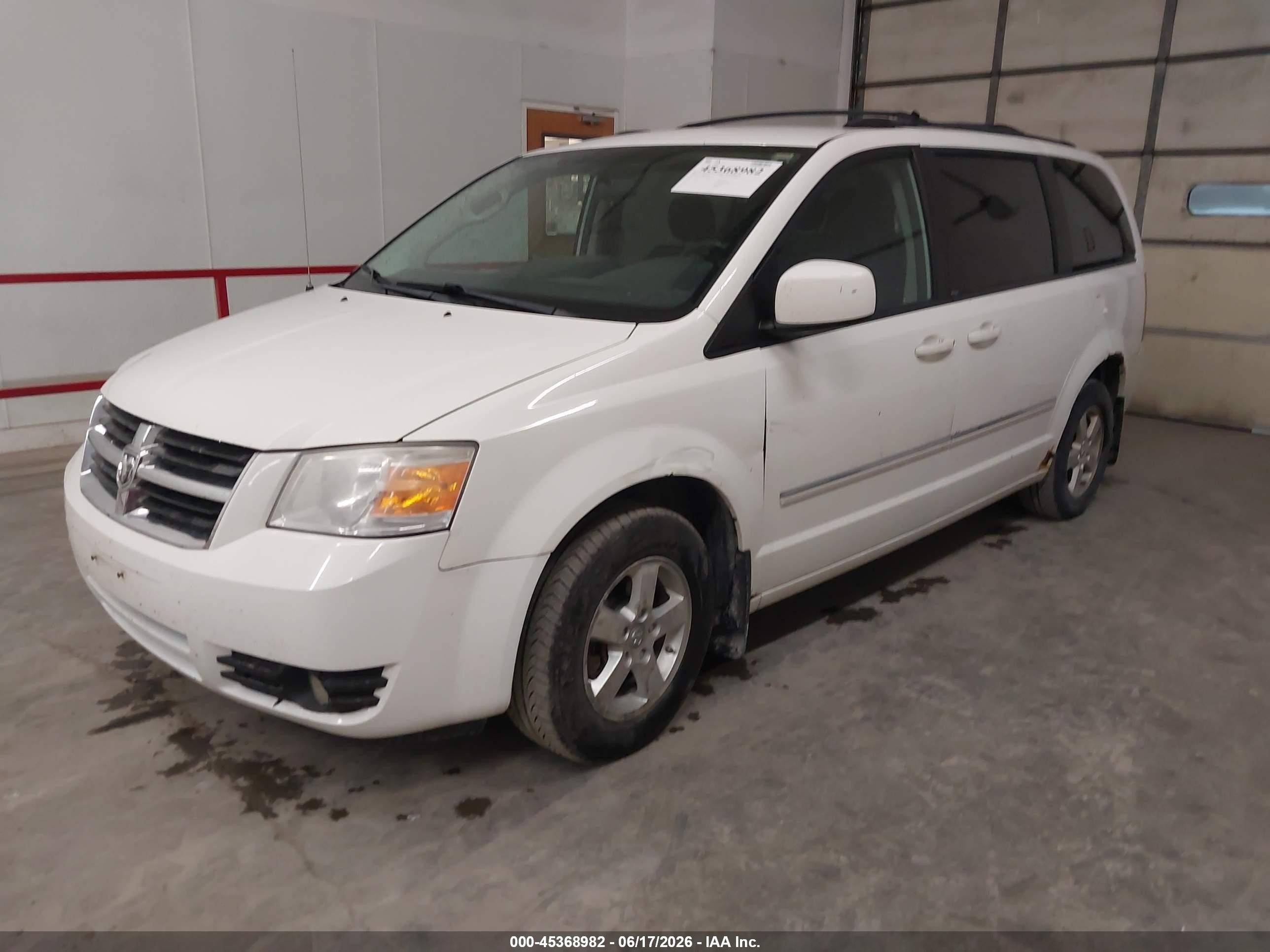 2009 Dodge Grand Caravan Sxt White vin: 2D8HN54169R532720