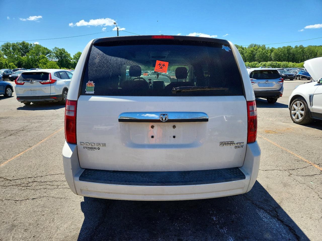 2009 Dodge Grand Caravan Sxt White vin: 2D8HN54169R630856