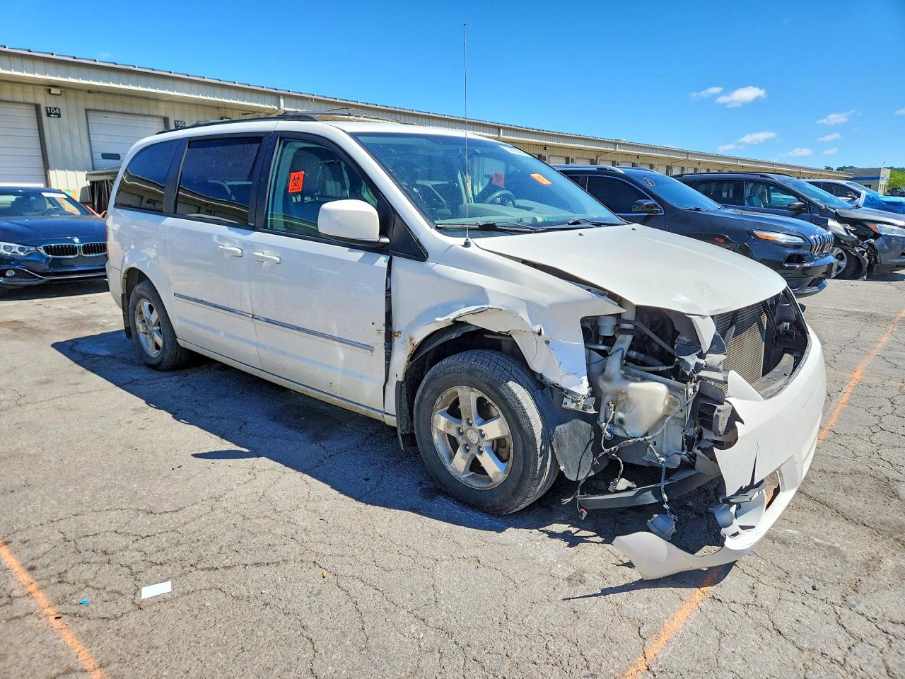 2009 Dodge Grand Caravan Sxt White vin: 2D8HN54169R630856