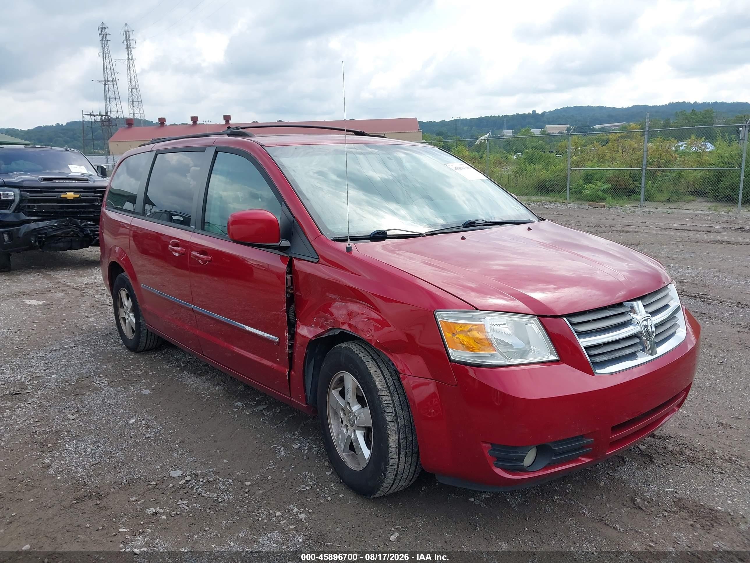 2009 Dodge Grand Caravan Sxt Red vin: 2D8HN54169R655594