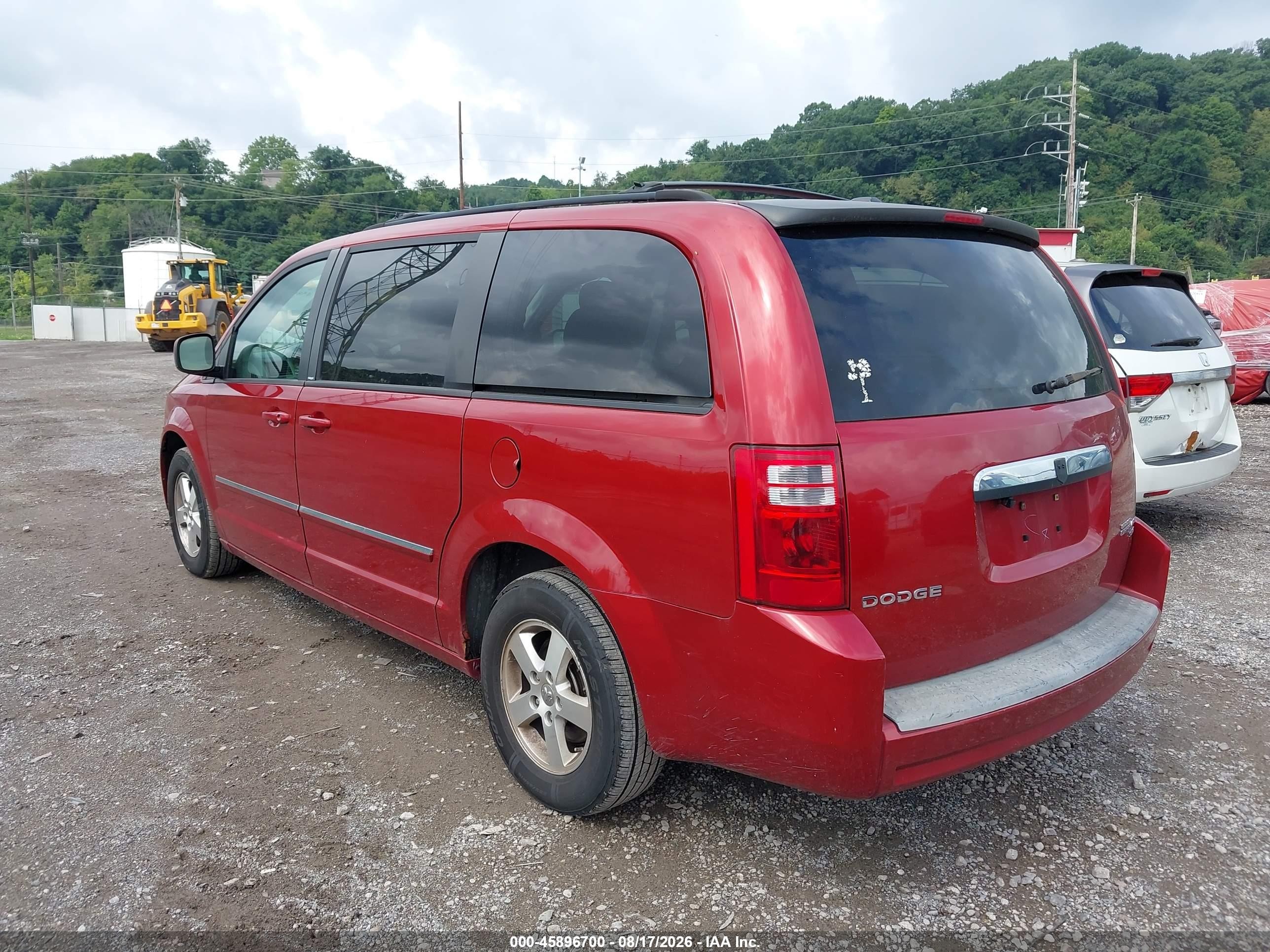 2009 Dodge Grand Caravan Sxt Red vin: 2D8HN54169R655594