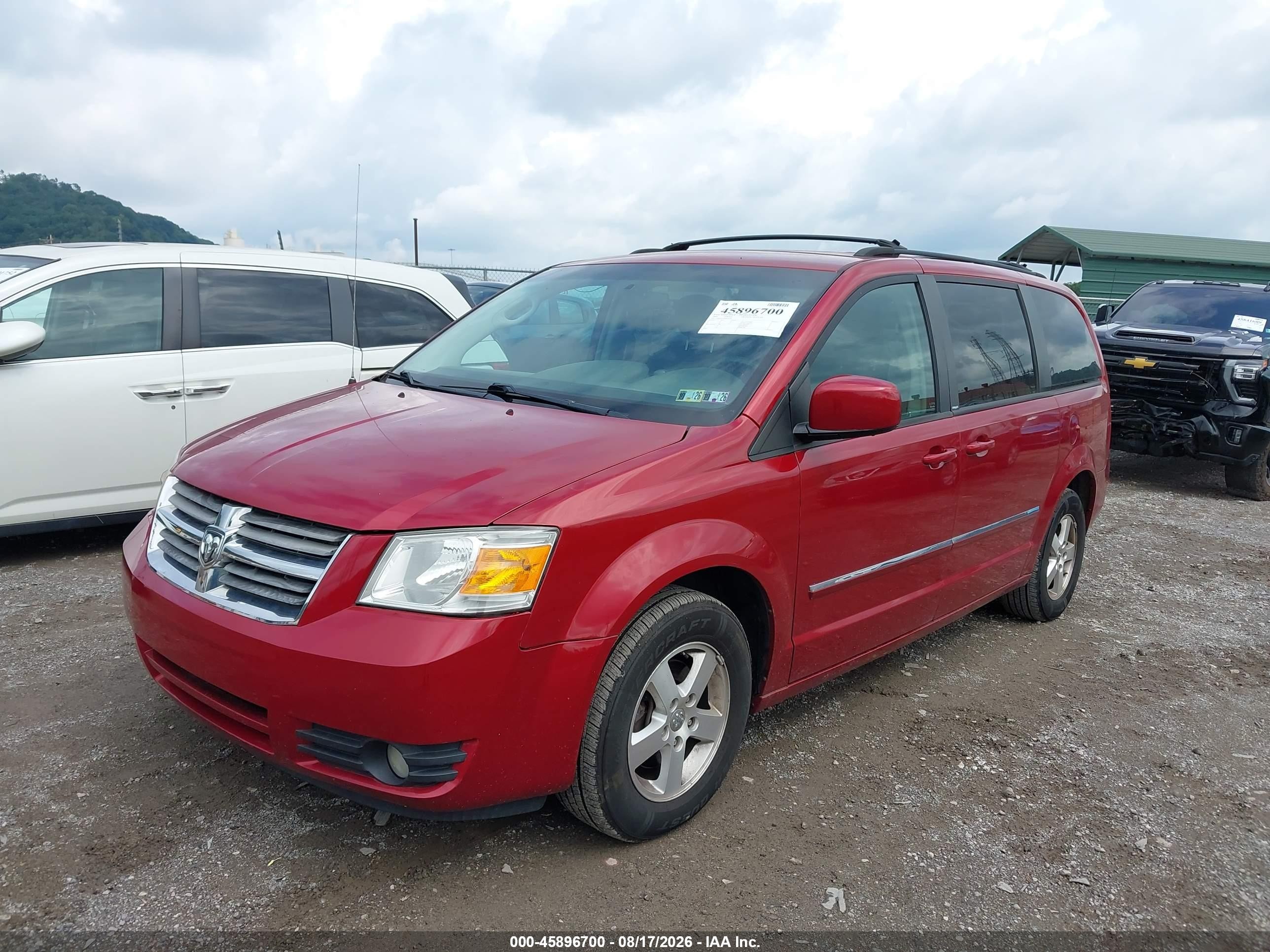 2009 Dodge Grand Caravan Sxt Red vin: 2D8HN54169R655594