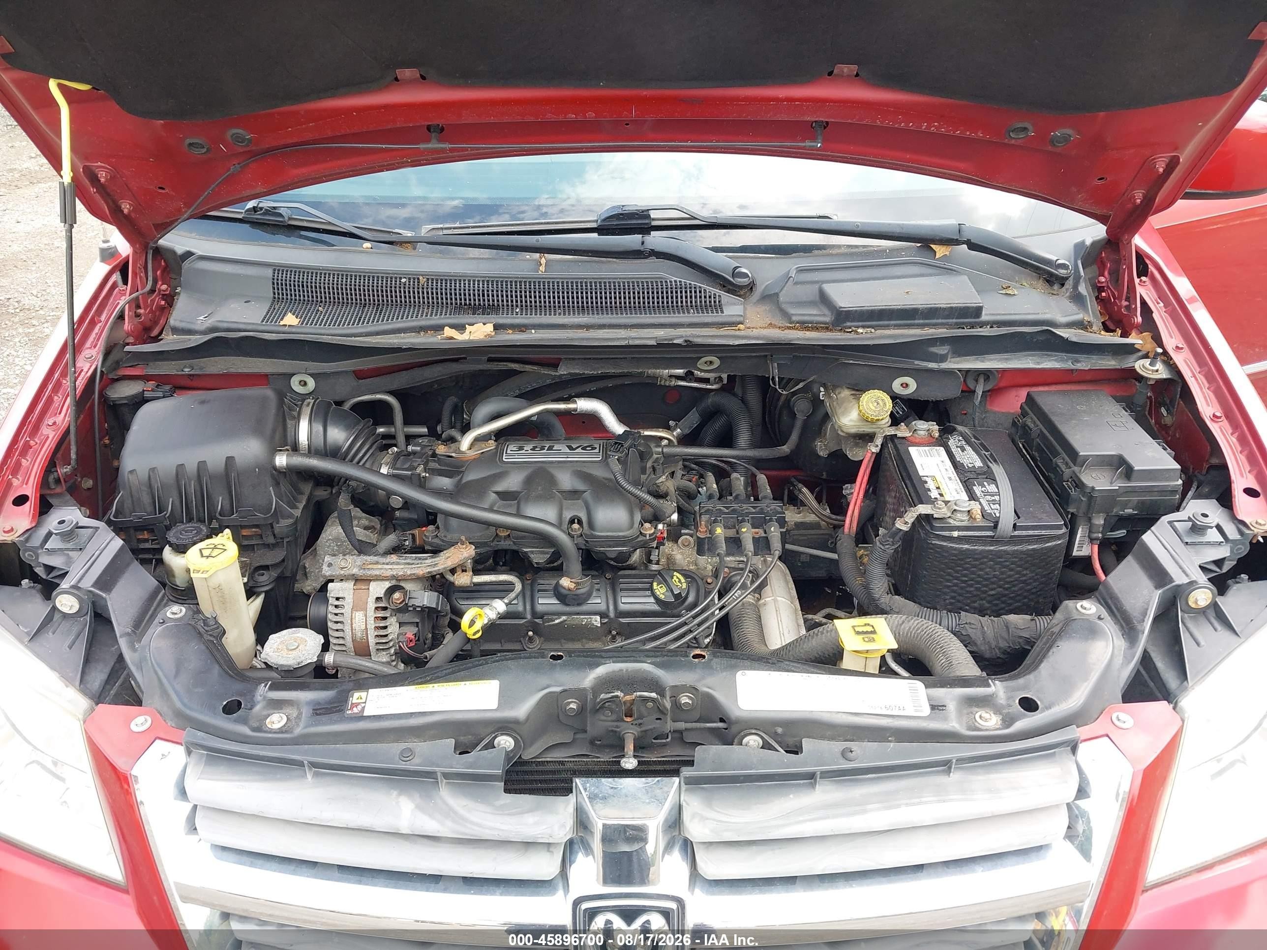 2009 Dodge Grand Caravan Sxt Red vin: 2D8HN54169R655594