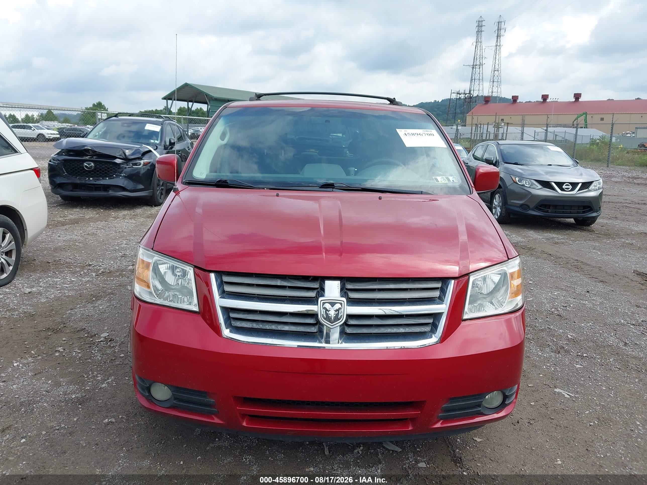 2009 Dodge Grand Caravan Sxt Red vin: 2D8HN54169R655594