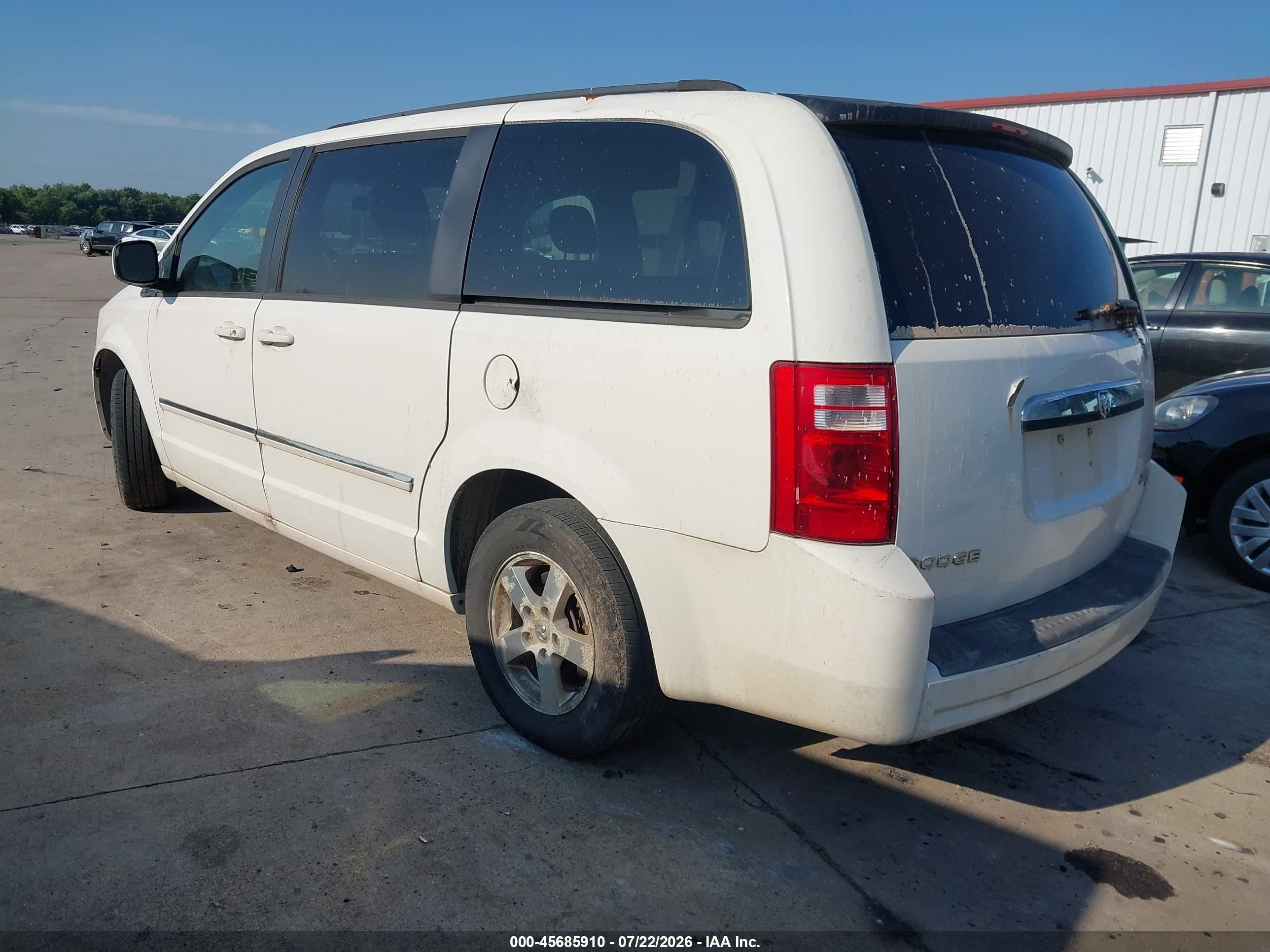 2009 Dodge Grand Caravan Sxt White vin: 2D8HN54179R662022