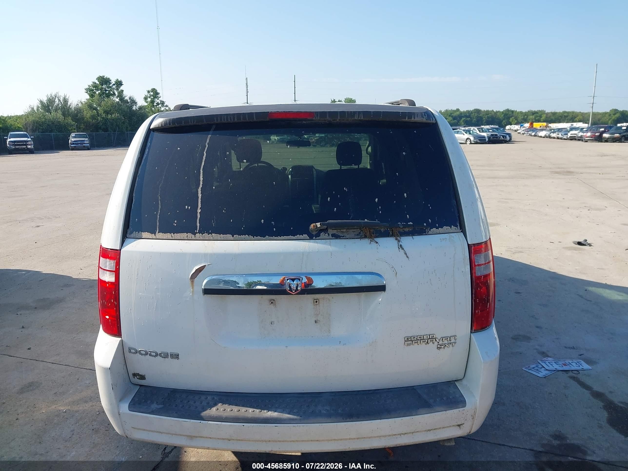 2009 Dodge Grand Caravan Sxt White vin: 2D8HN54179R662022