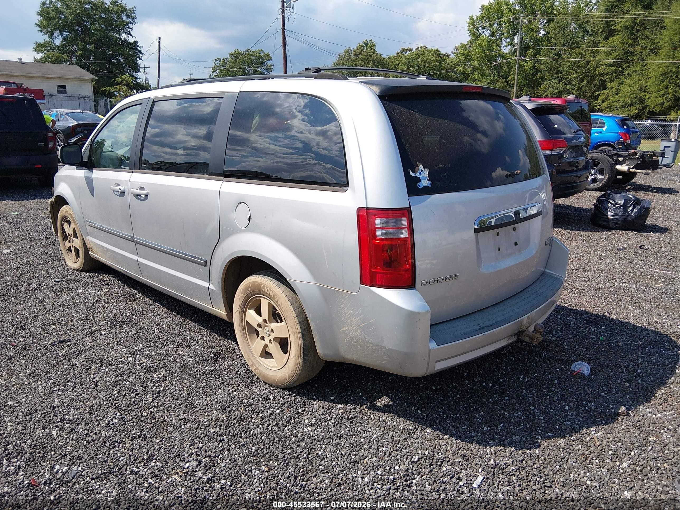 2009 Dodge Grand Caravan Sxt Silver vin: 2D8HN54189R572538