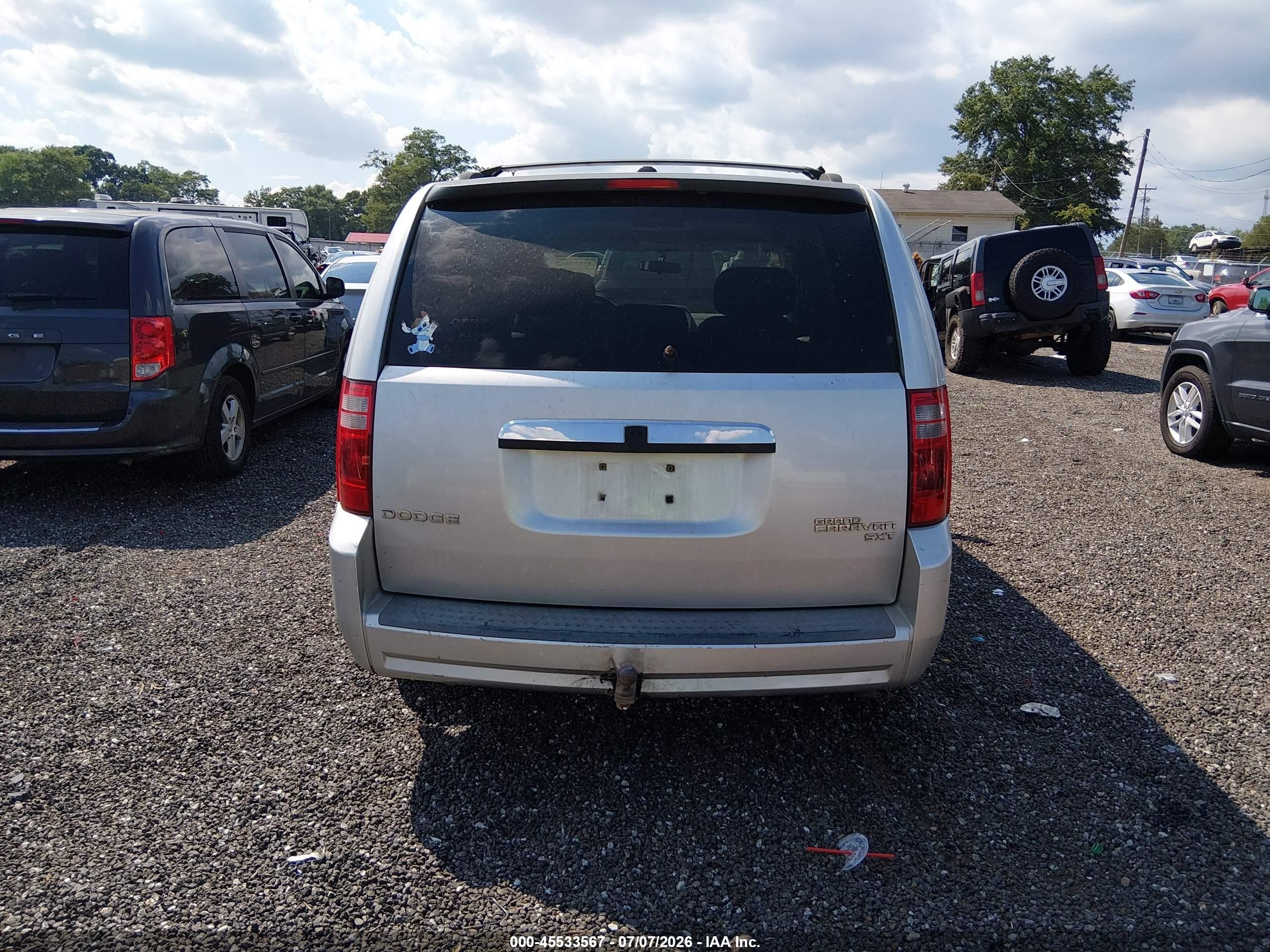 2009 Dodge Grand Caravan Sxt Silver vin: 2D8HN54189R572538