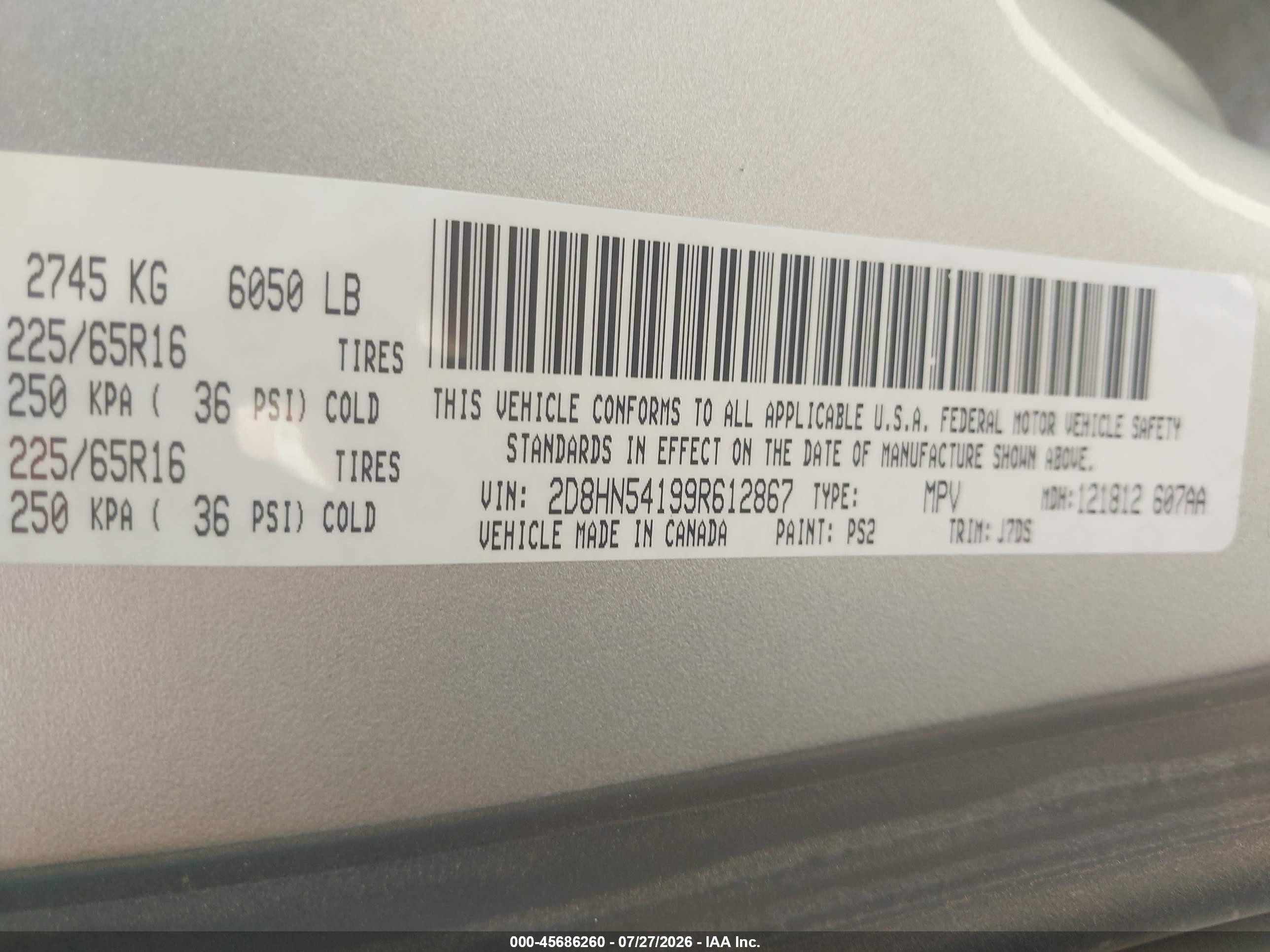2009 Dodge Grand Caravan Sxt Серебряный vin: 2D8HN54199R612867